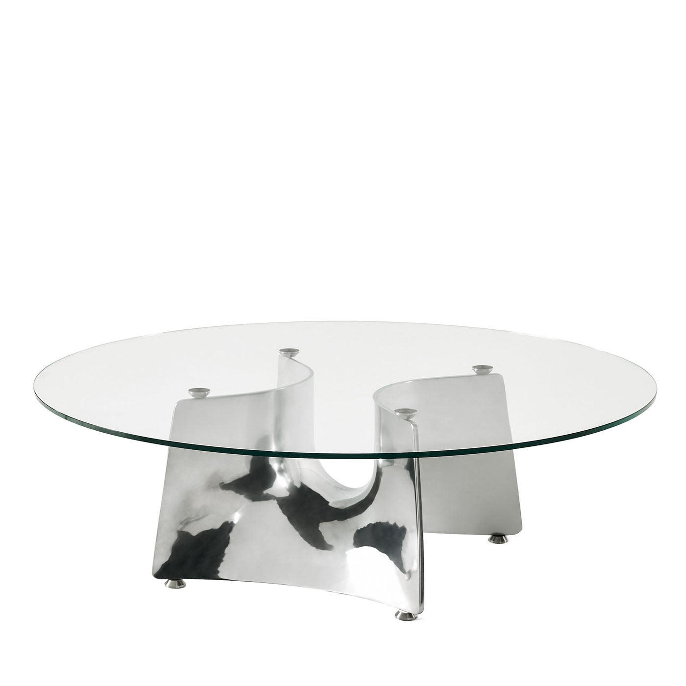 Bentz Oval Glass Coffee Table by Jeff Miller - Main view