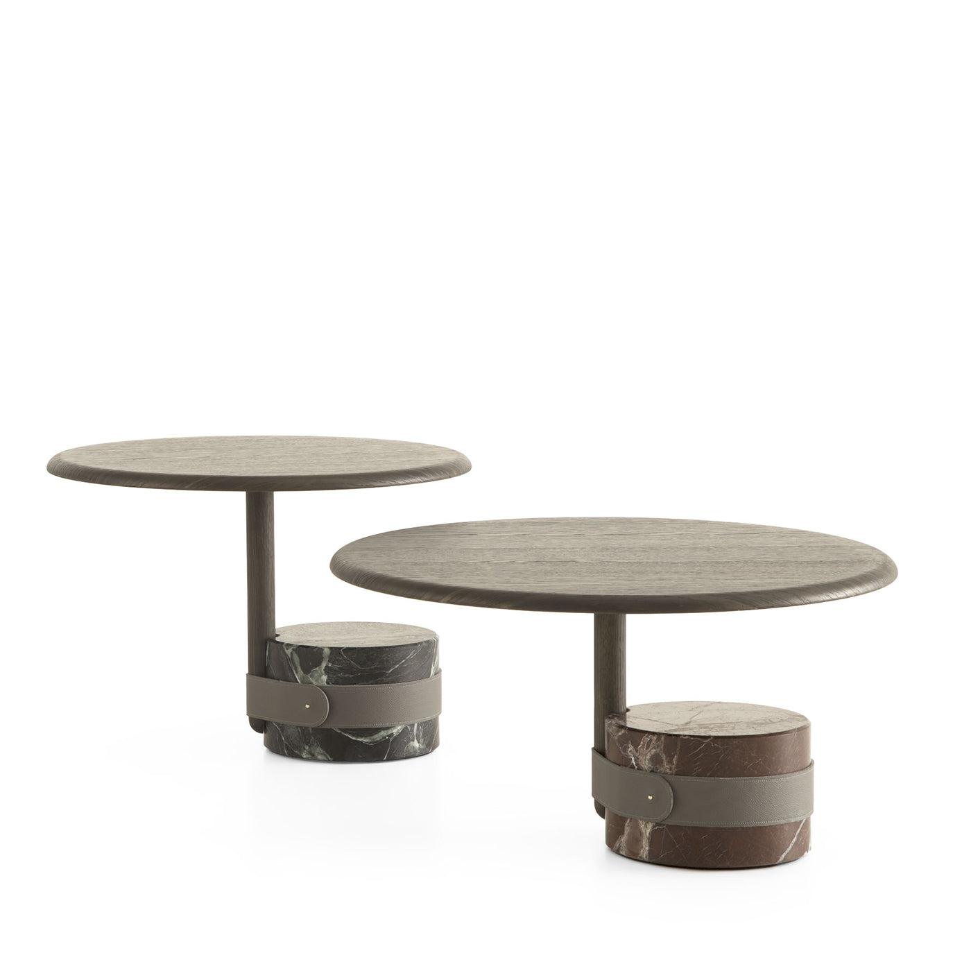 Petite table d'appoint Champignon avec base en marbre rouge Lepanto - Vue alternative 5