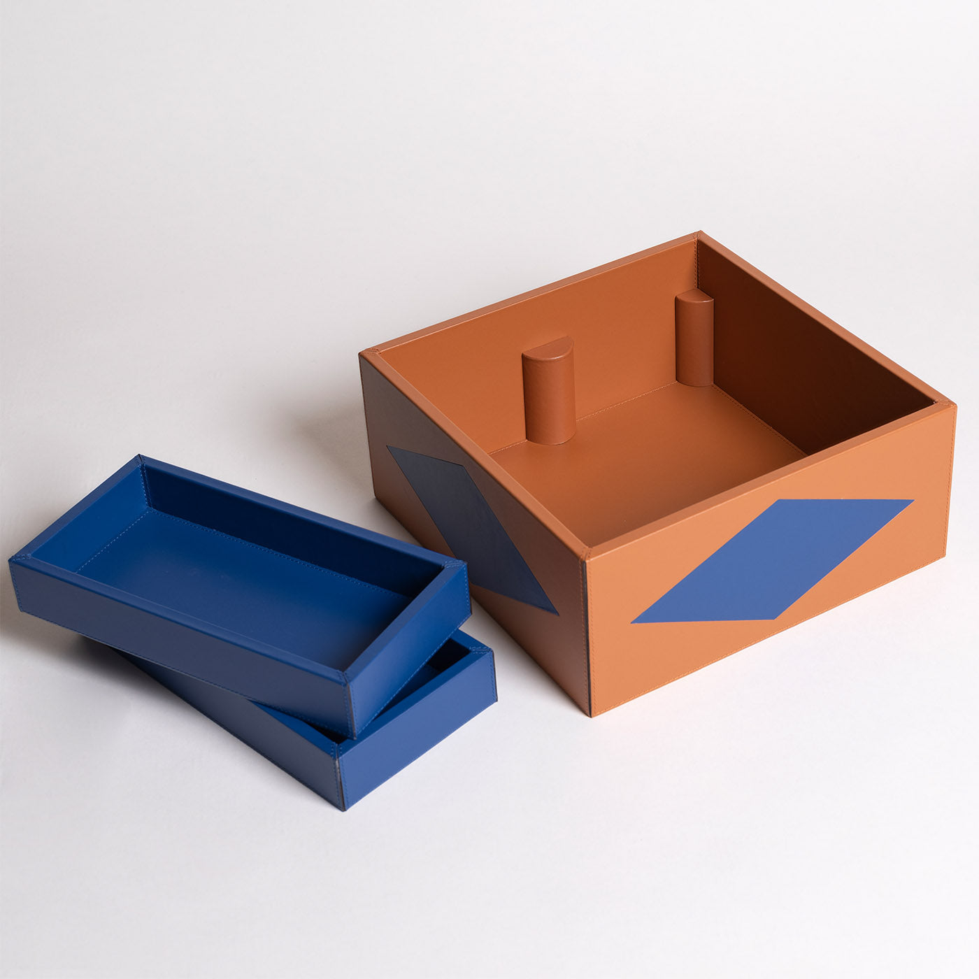 Intarsio Briolette Pecan y Ocean Blue Duo Box - Vista alternativa 1