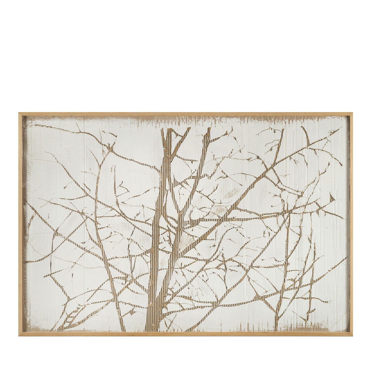 Panel de cartón estratificado con ramas blancas - Vista principal