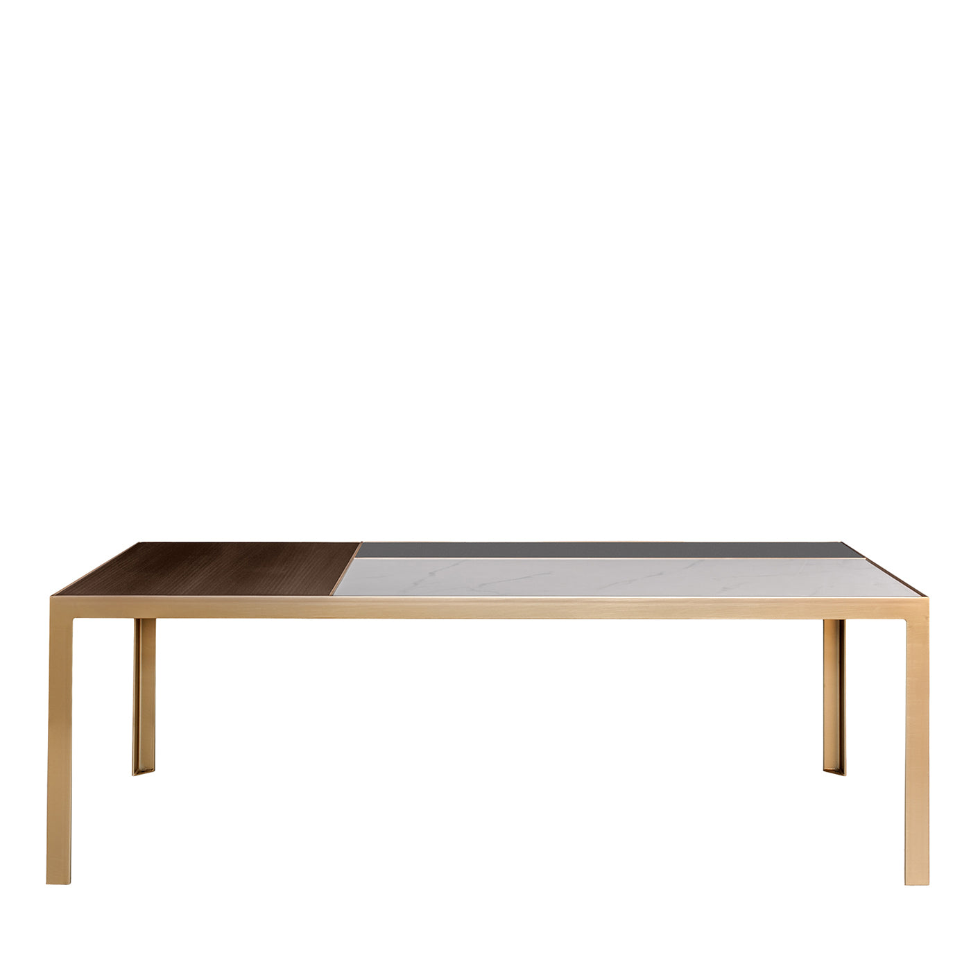 Piet Dining Table with Smoked Eucalyptus Top by Eric Da Costa - Main view