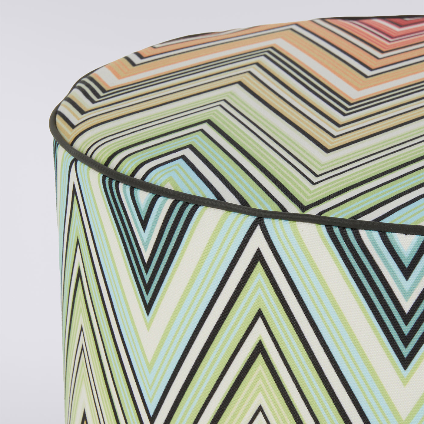 Kew Cylindrical Zigzag Pattern Outdoor Pouf #4 - Alternative view 2