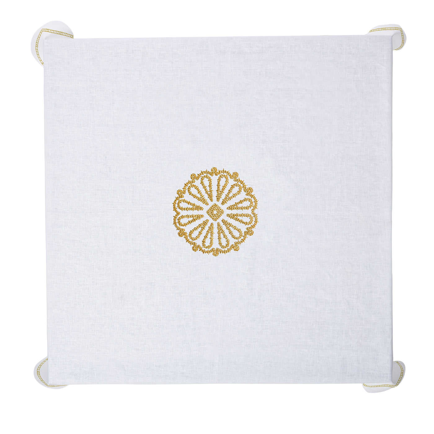 Luminaria Festa Polychrome Square Linen Tablecloth #1 - Main view