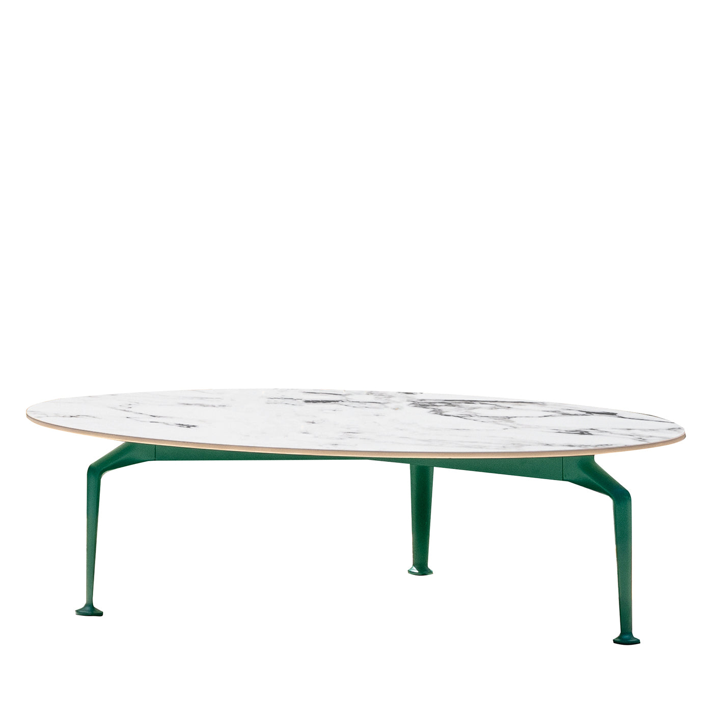 Cruise Alu Round Green Coffee Table by Ludovica &amp; Roberto Palomba - Vue principale