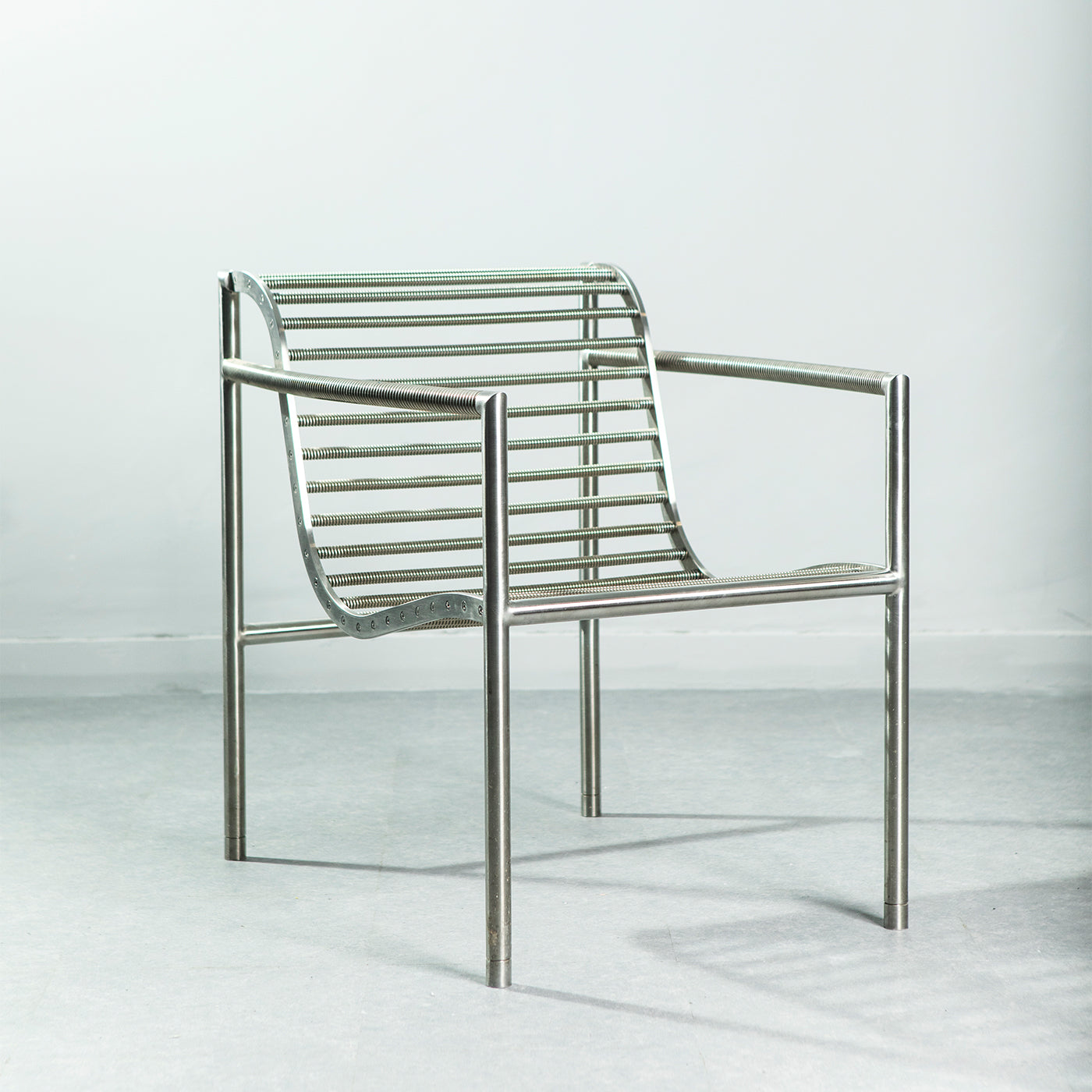 Insidie Gray Stainless Steel Lounge Chair - Alternative view 1