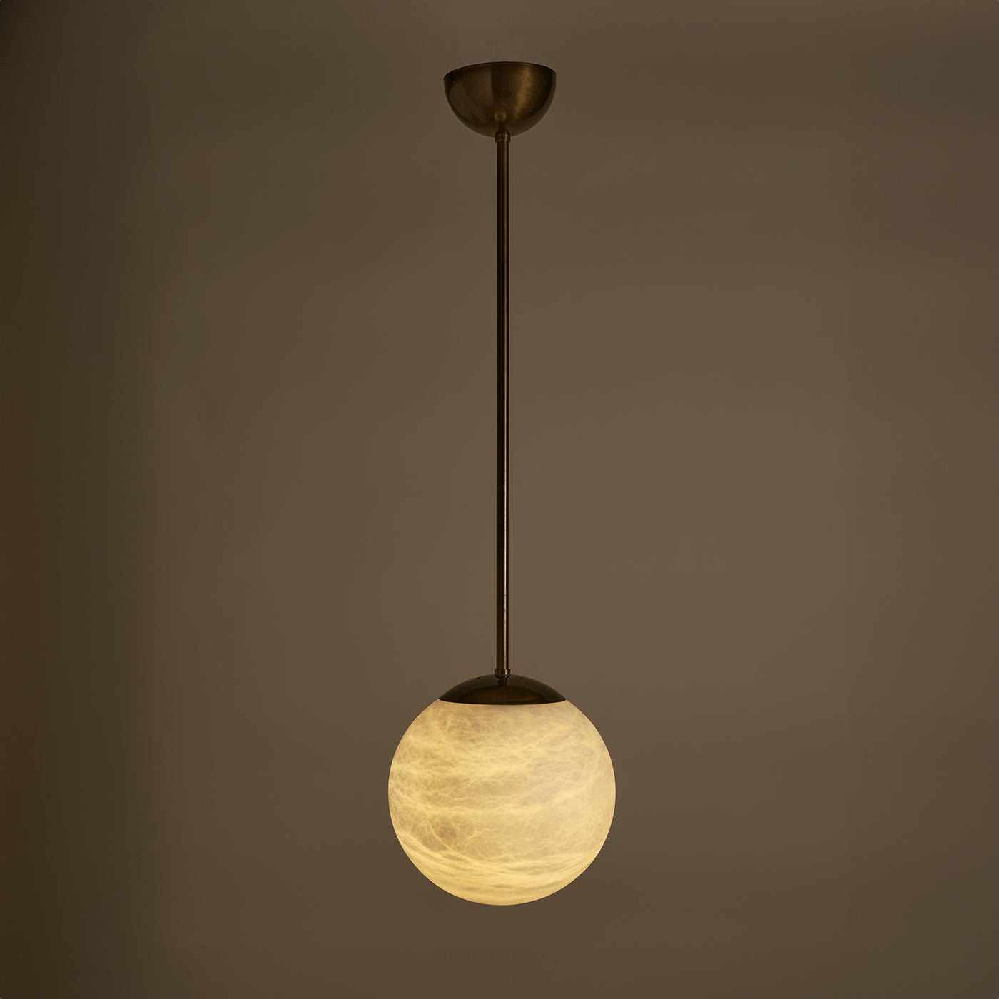 "Maxi Alabaster Moon" Pendant Lamp in Bronze - Alternative view 2