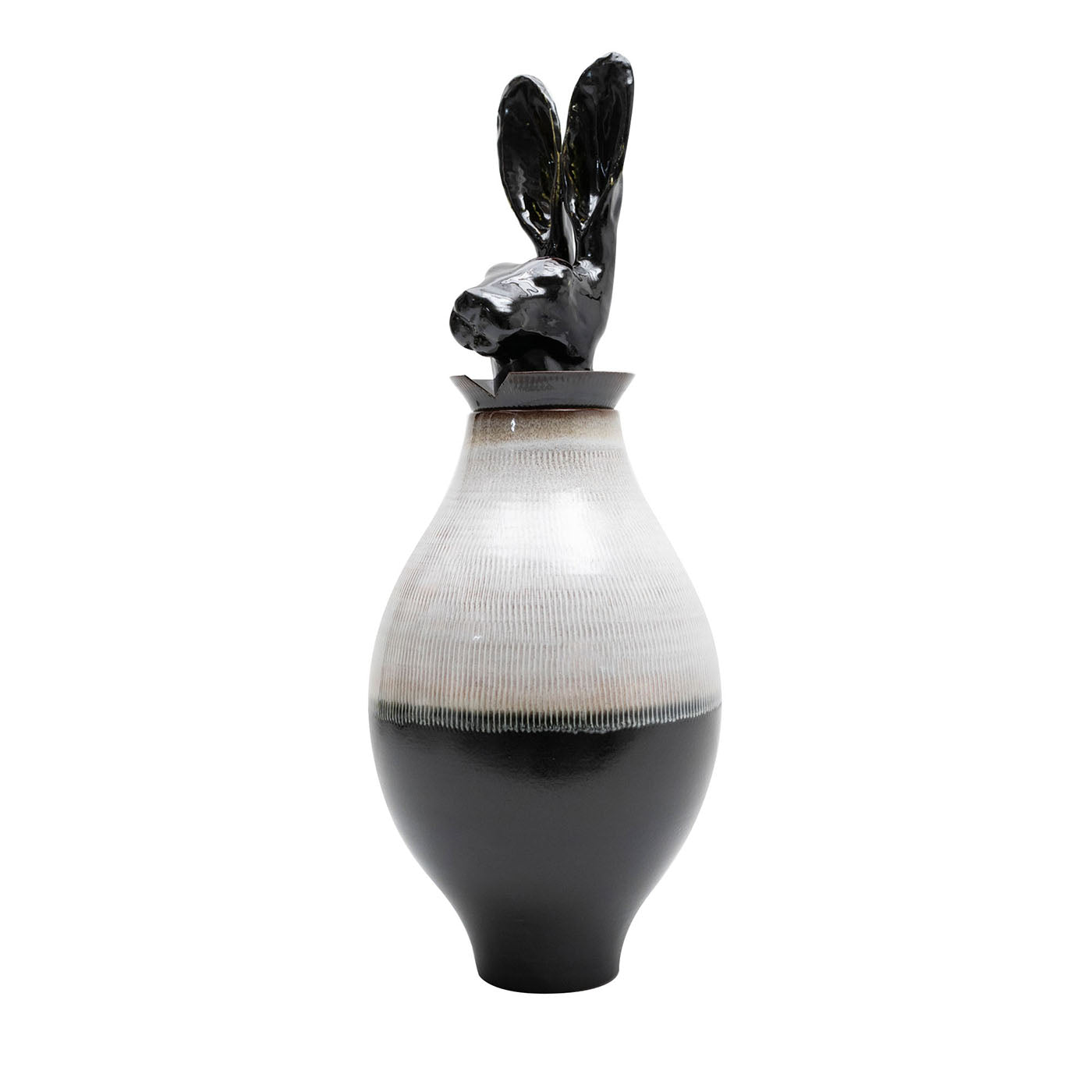 Canopo Lepre Schwarz &amp; Weiß XL Vase - Hauptansicht