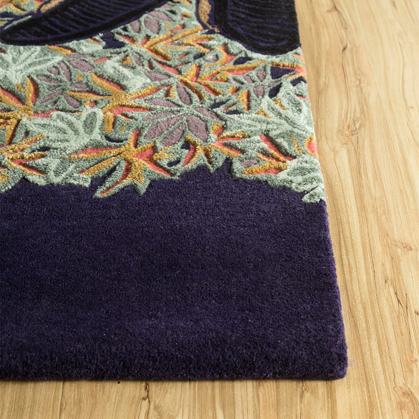 Plum Glow Purple Velvet Hand Tufted Rug - Alternative view 2