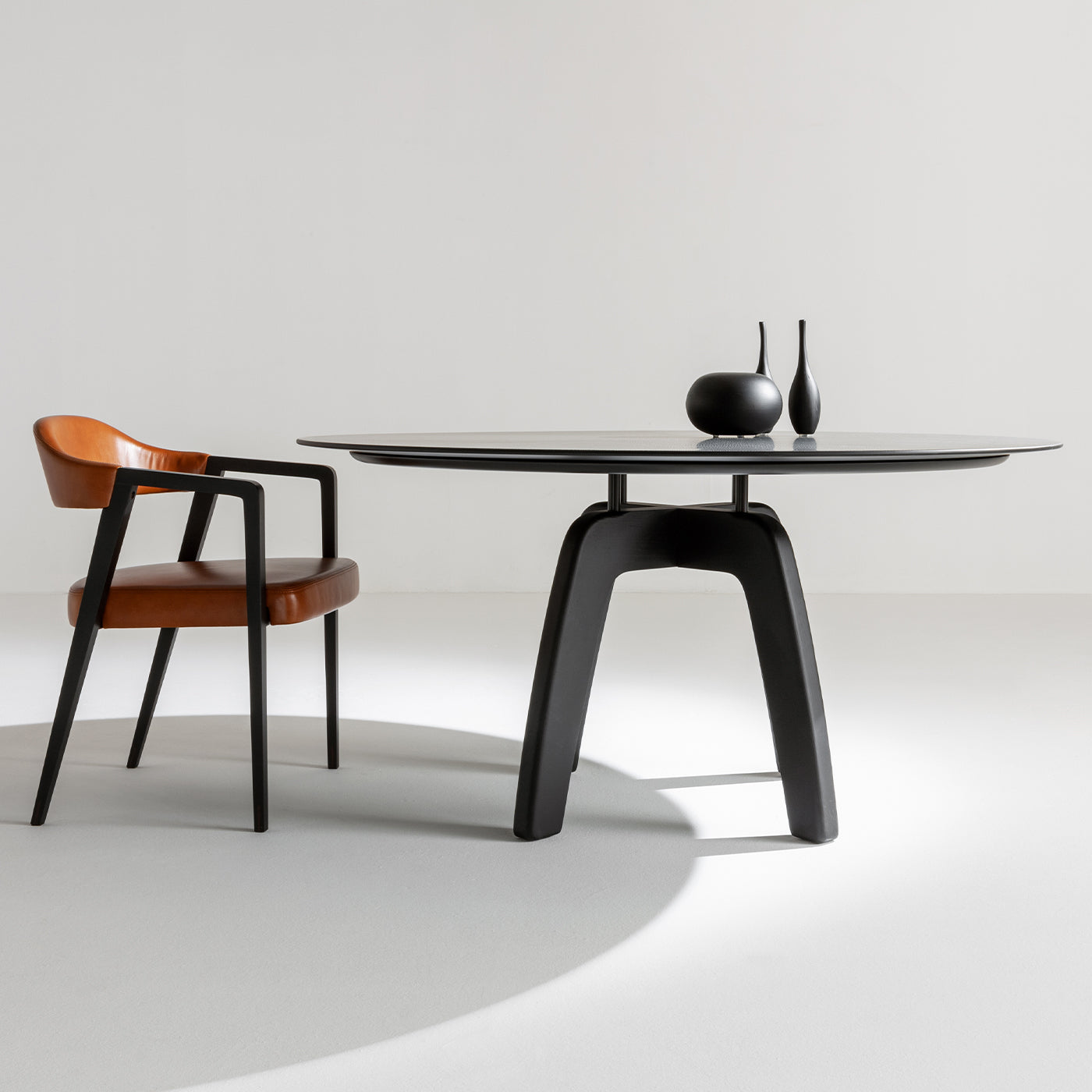 Kris Black Dyed Ash Chair with Leather Seat - Alternative view 5