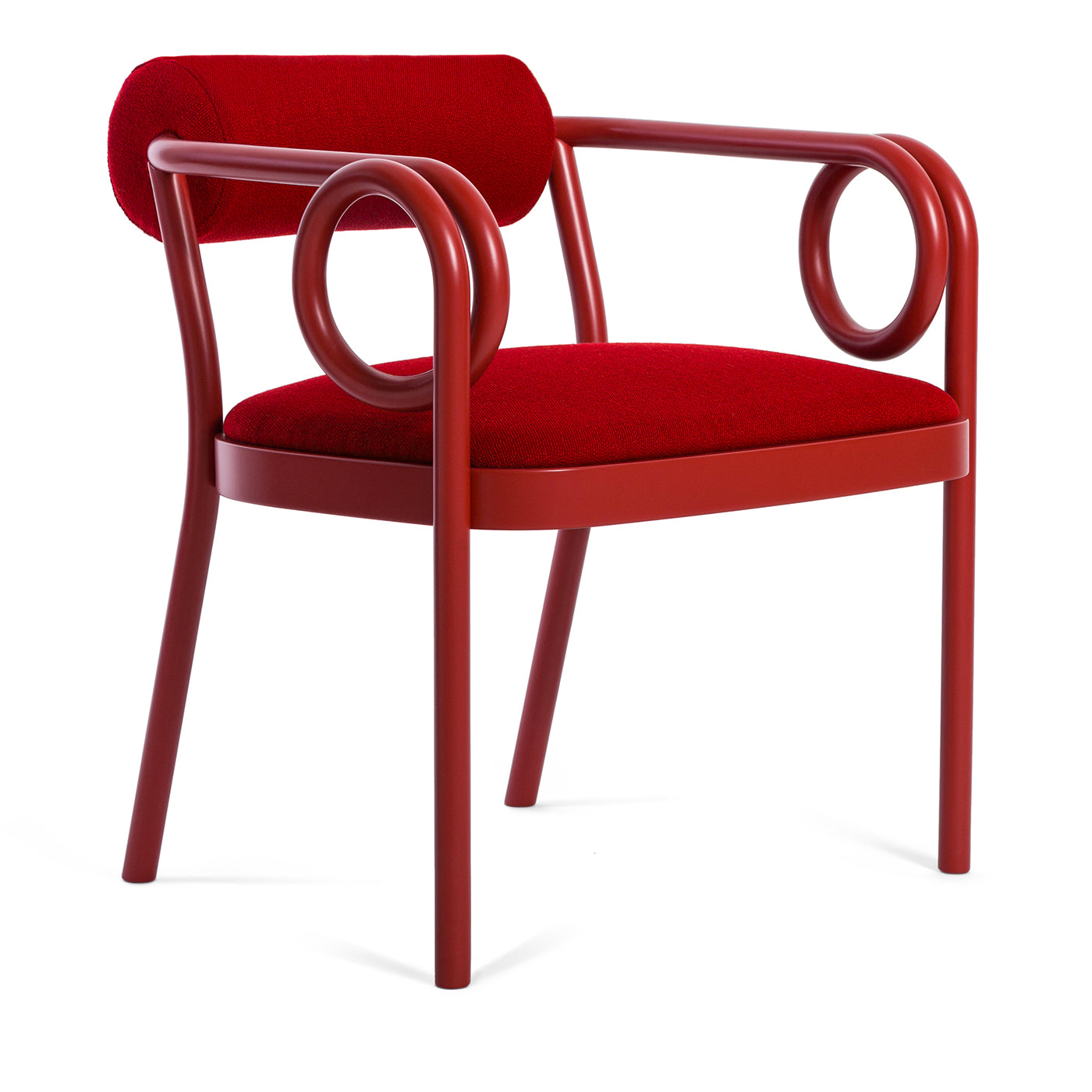 Loop Red Lounge Chair by India Mahdavi - Alternative view 2