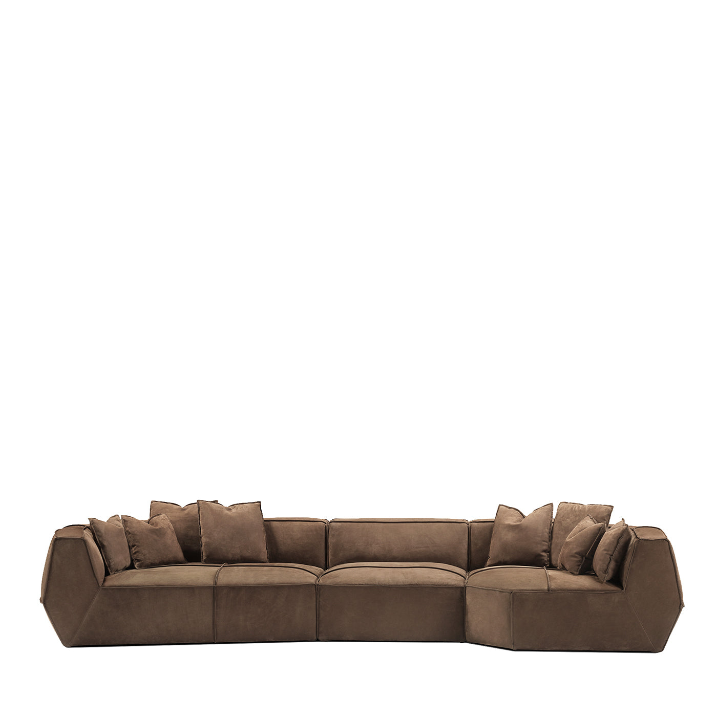 Infinito Large Brown Sofa by Lorenza Bozzoli - Main view