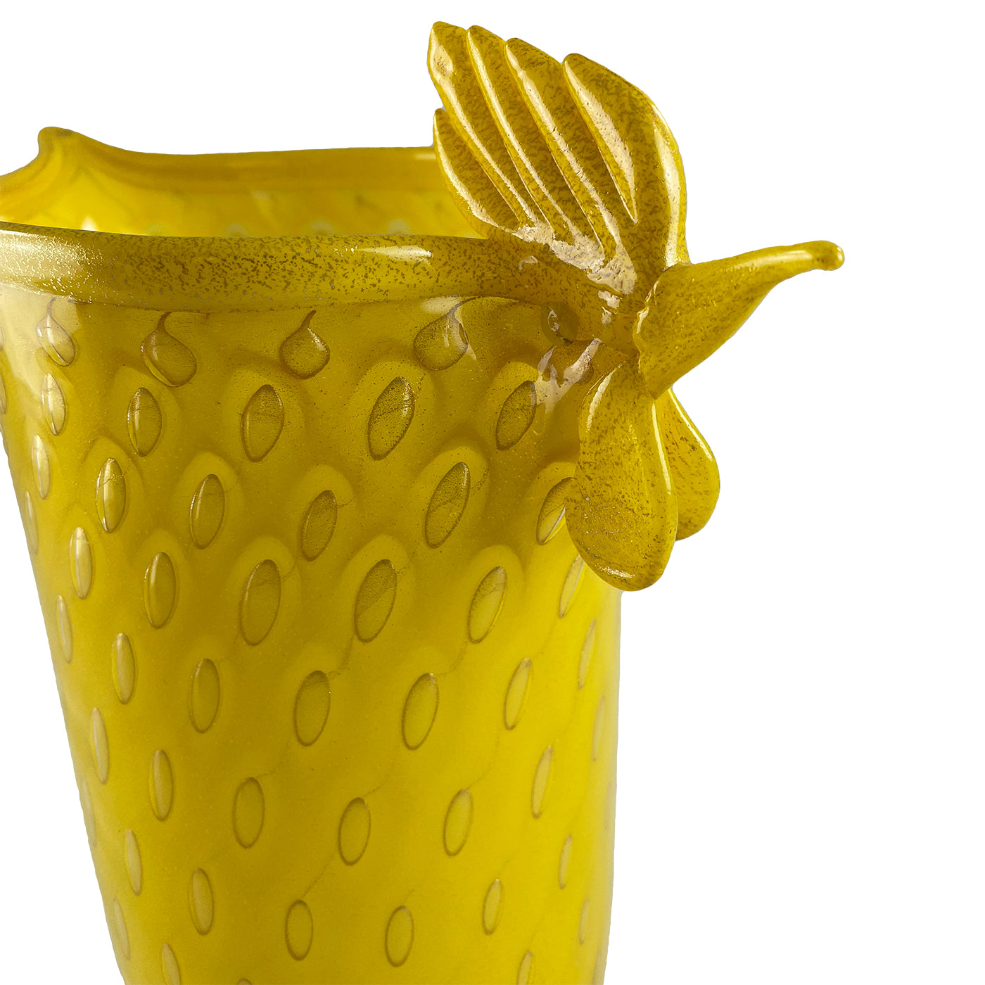 Gallo Tall Zoomorphic Yellow Glass Vase - Alternative view 1