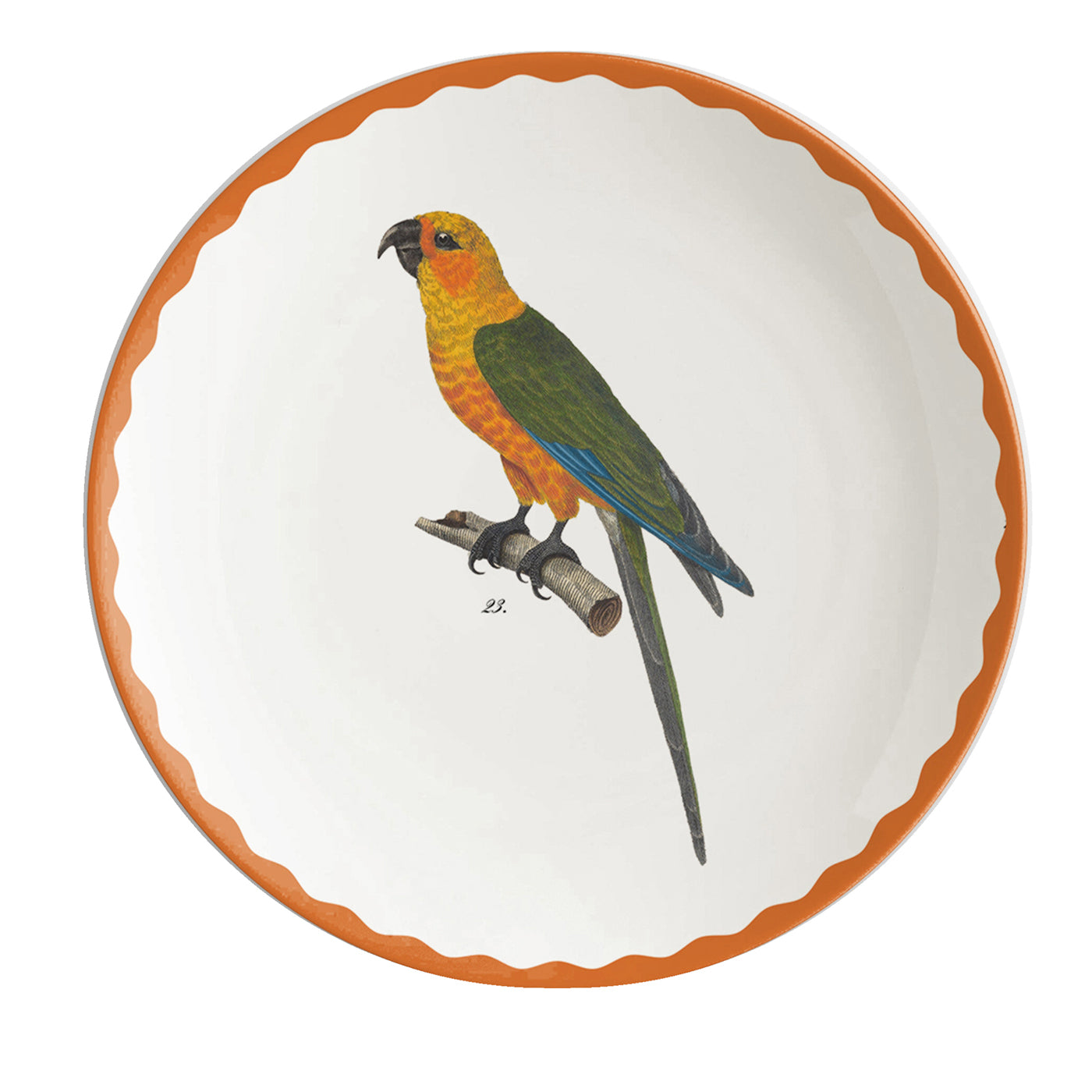 Cabinet De Curiosités Set Of 2 Porcelain Bread Plates With Birds (Ensemble de 2 assiettes à pain en porcelaine avec oiseaux) - Vue principale