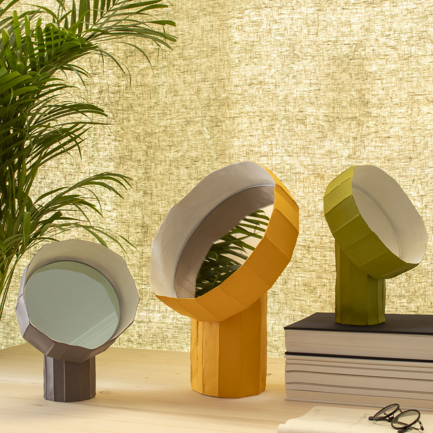 Girasole 20 Lime-Green Table Mirror by Paronetto and Botticelli - Alternative view 4