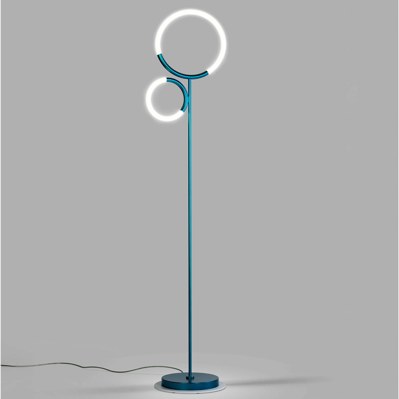 Loop Blue Matte Metal Floor Lamp - Alternative view 1