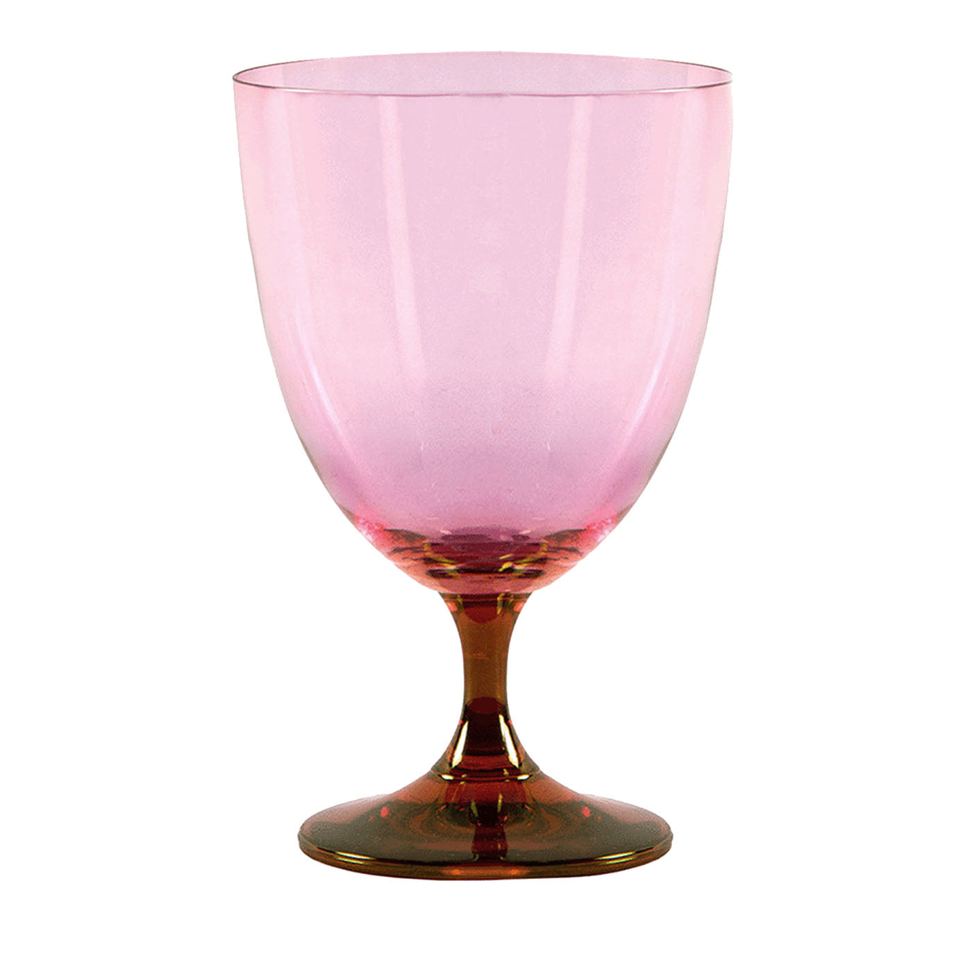 Smooth Set of 2 Pink-To-Red Wine Glasses - Main view