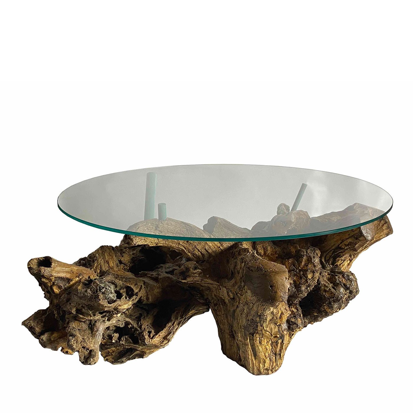 Scultura del Mare Wooden & Glass Coffee Table by Pietro Meccani - Main view