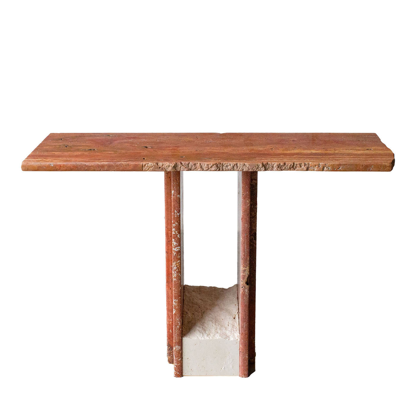 SSC103-2 Travertino Rosso Marble Console - Main view