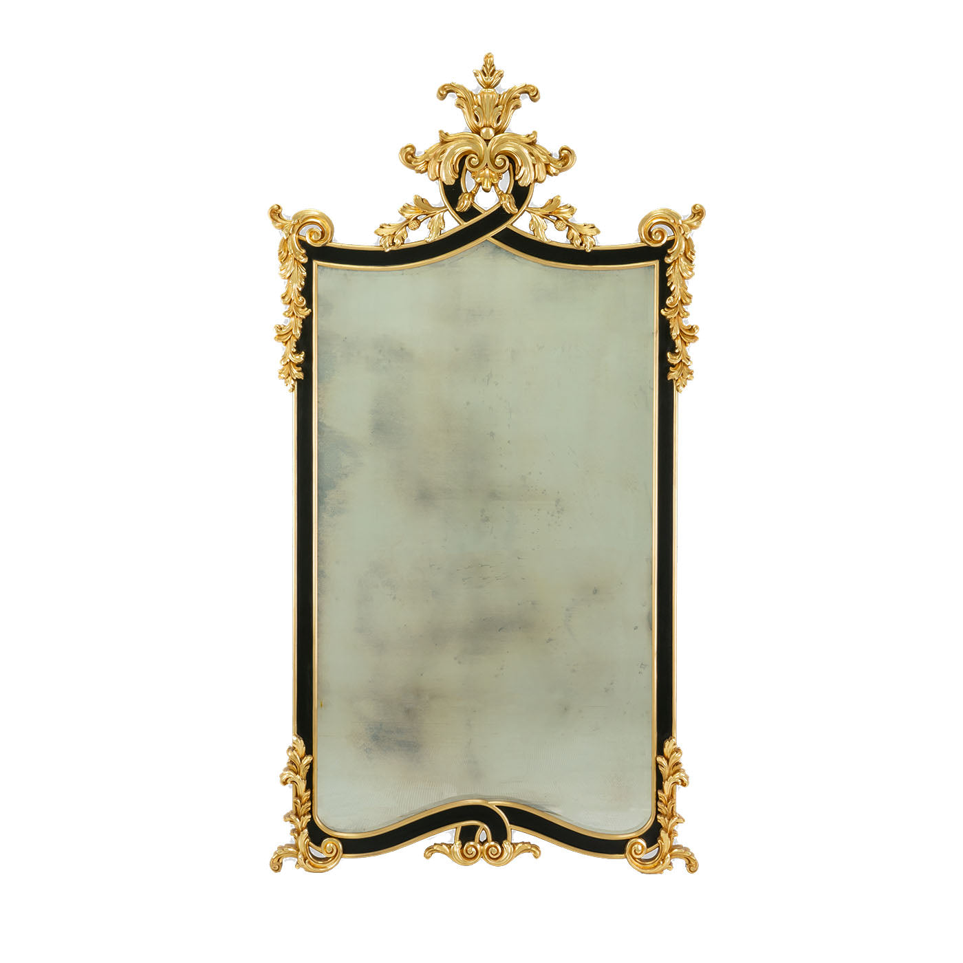 Miroir noir et or de style Louis XIV - Vue principale