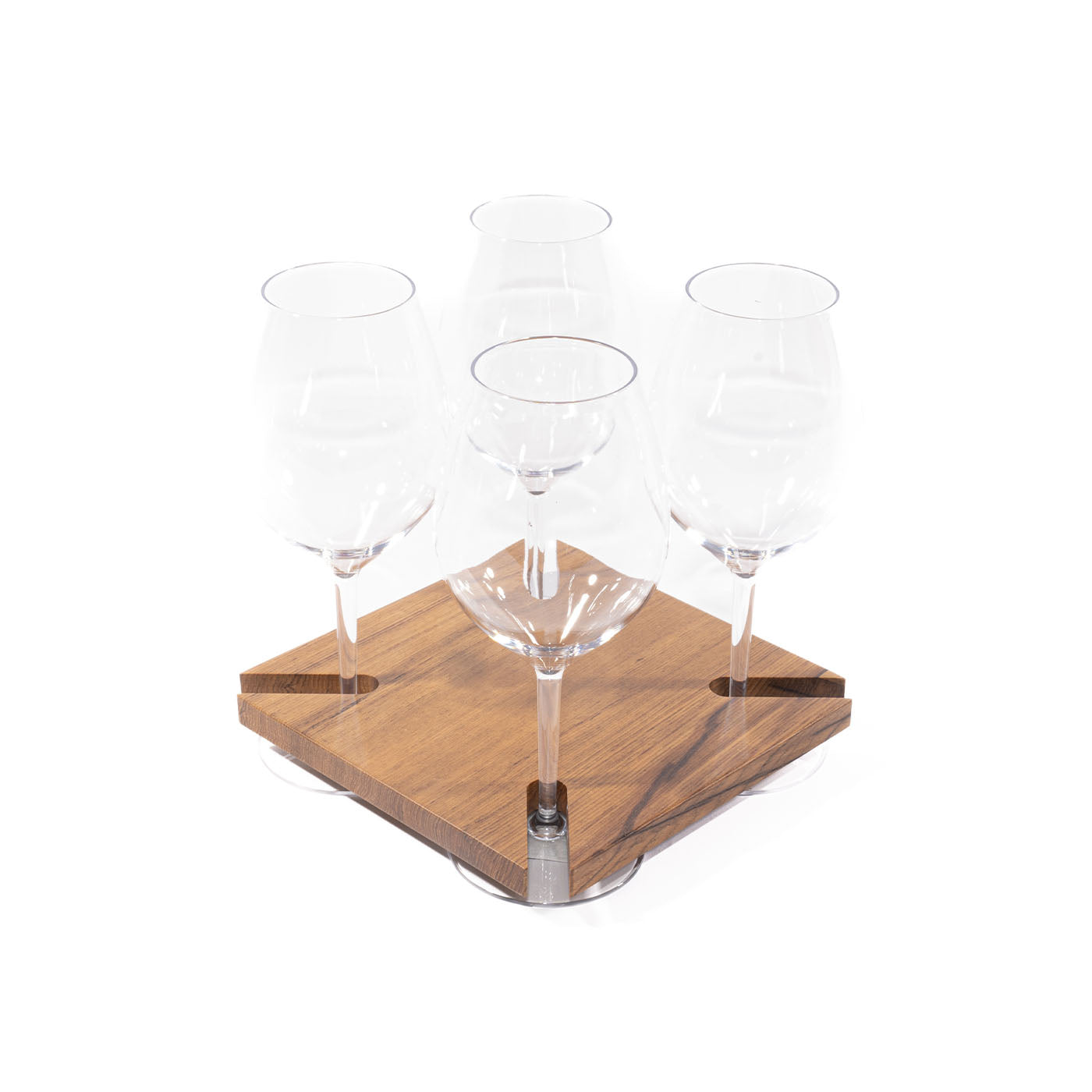 Stem Glasses And Flutes Teak Base Holder - Alternative view 1