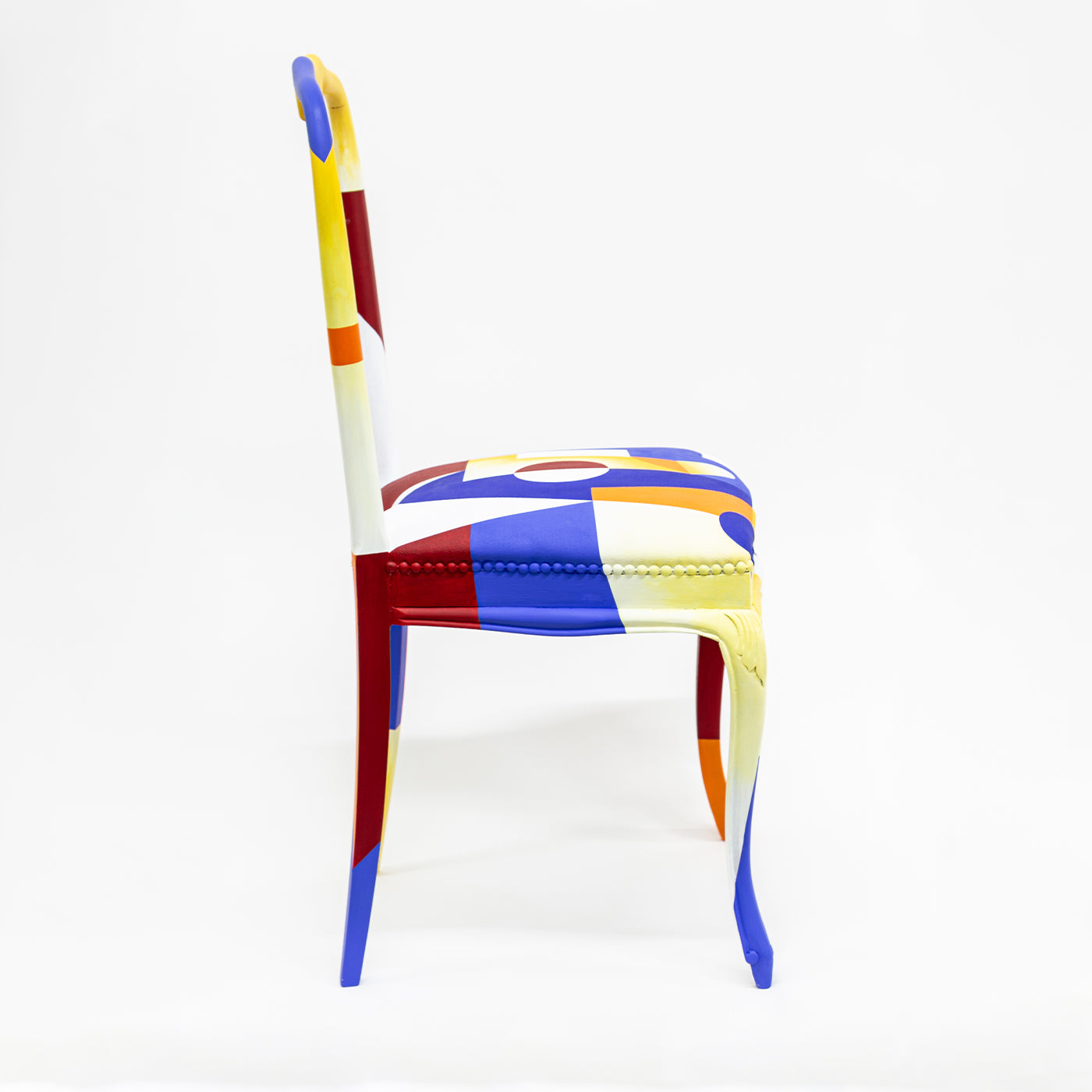 Alchimie Hand-painted Wood and Leather Chair #1 - Alternative view 2