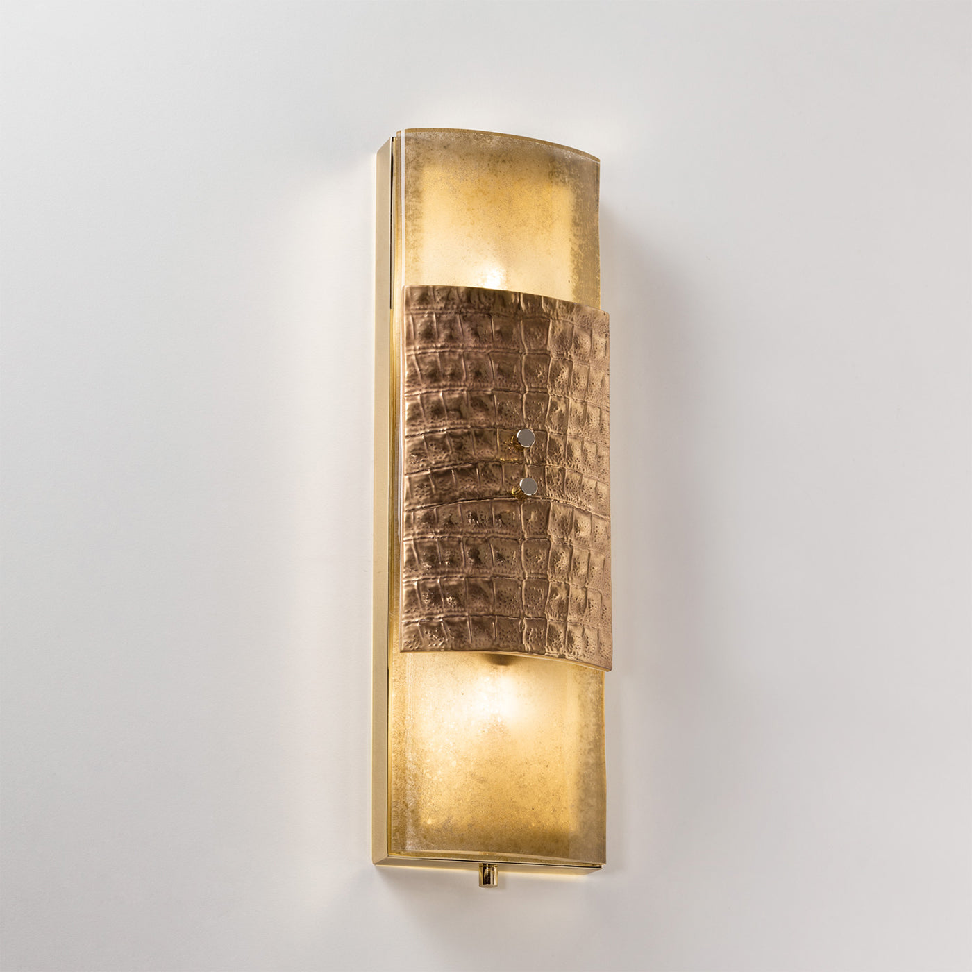 The Wall 2-Light Gray and Golden Sconce - Alternative view 1