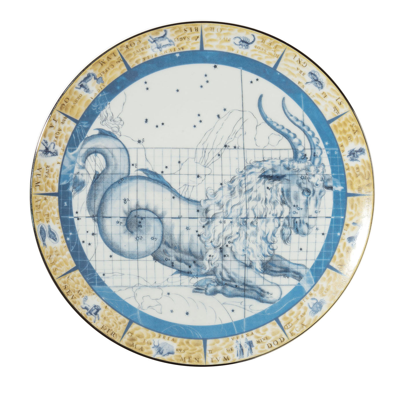 Plato decorativo de porcelana Zodiacus Capricornio - Vista principal