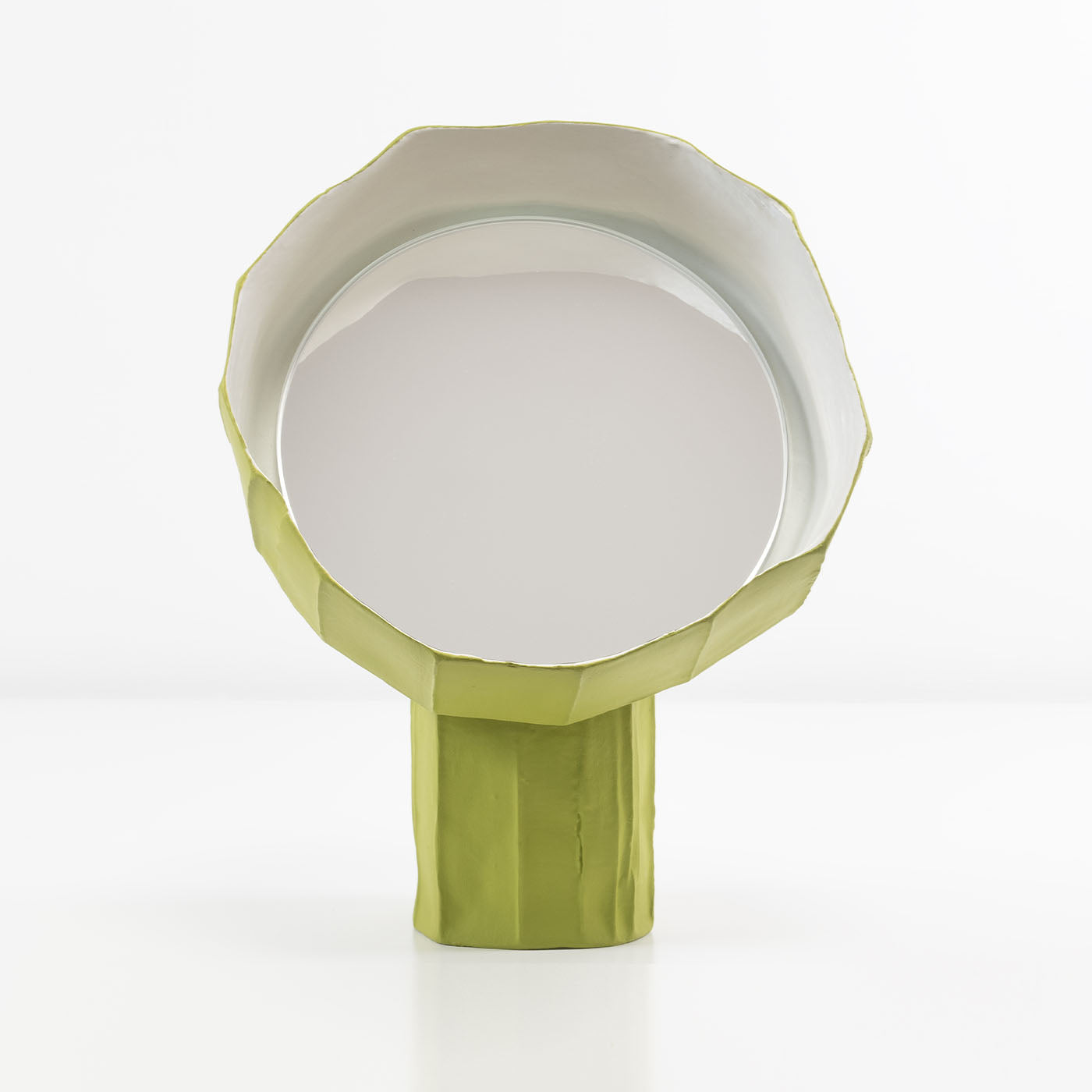 Girasole 20 Specchio da tavolo verde-lime di Paronetto e Botticelli - Vista alternativa 2