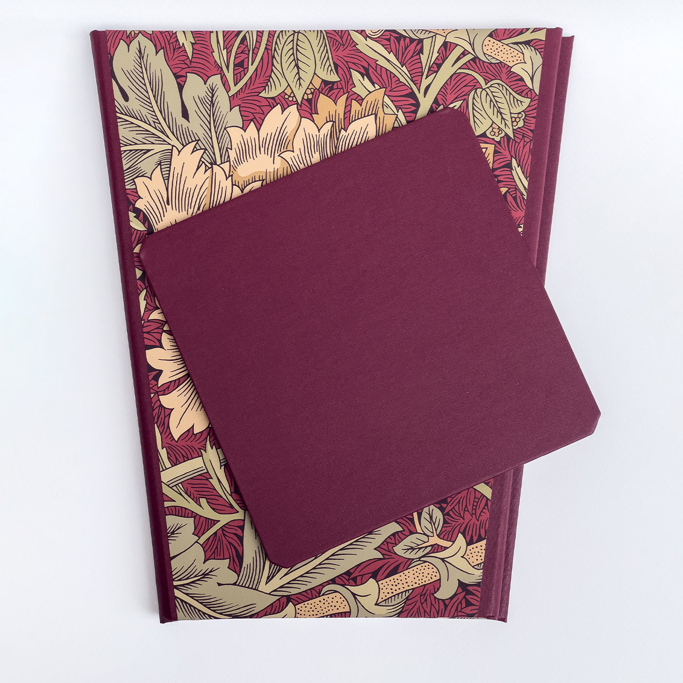 Floral Burgundy & Beige Foldable Paper Bin - Alternative view 2