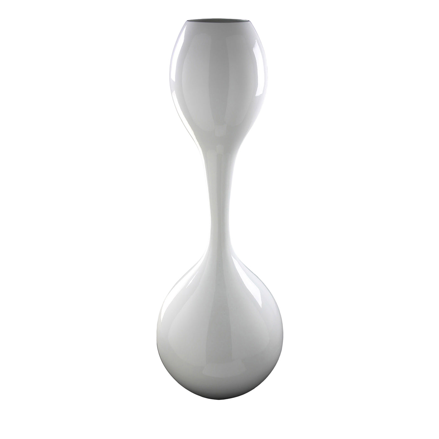 Clessidra Glänzend Weiß Dekorative Vase - Hauptansicht