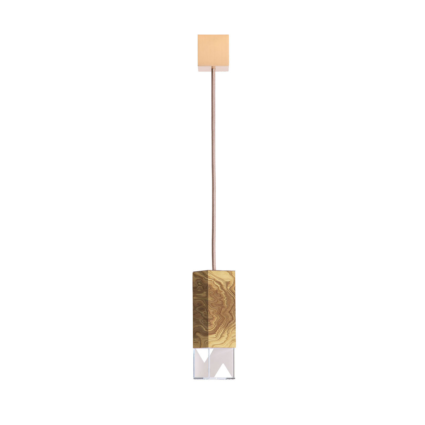 Lámpara/colgante de madera de brezo de olivo RE 01 - Vista principal