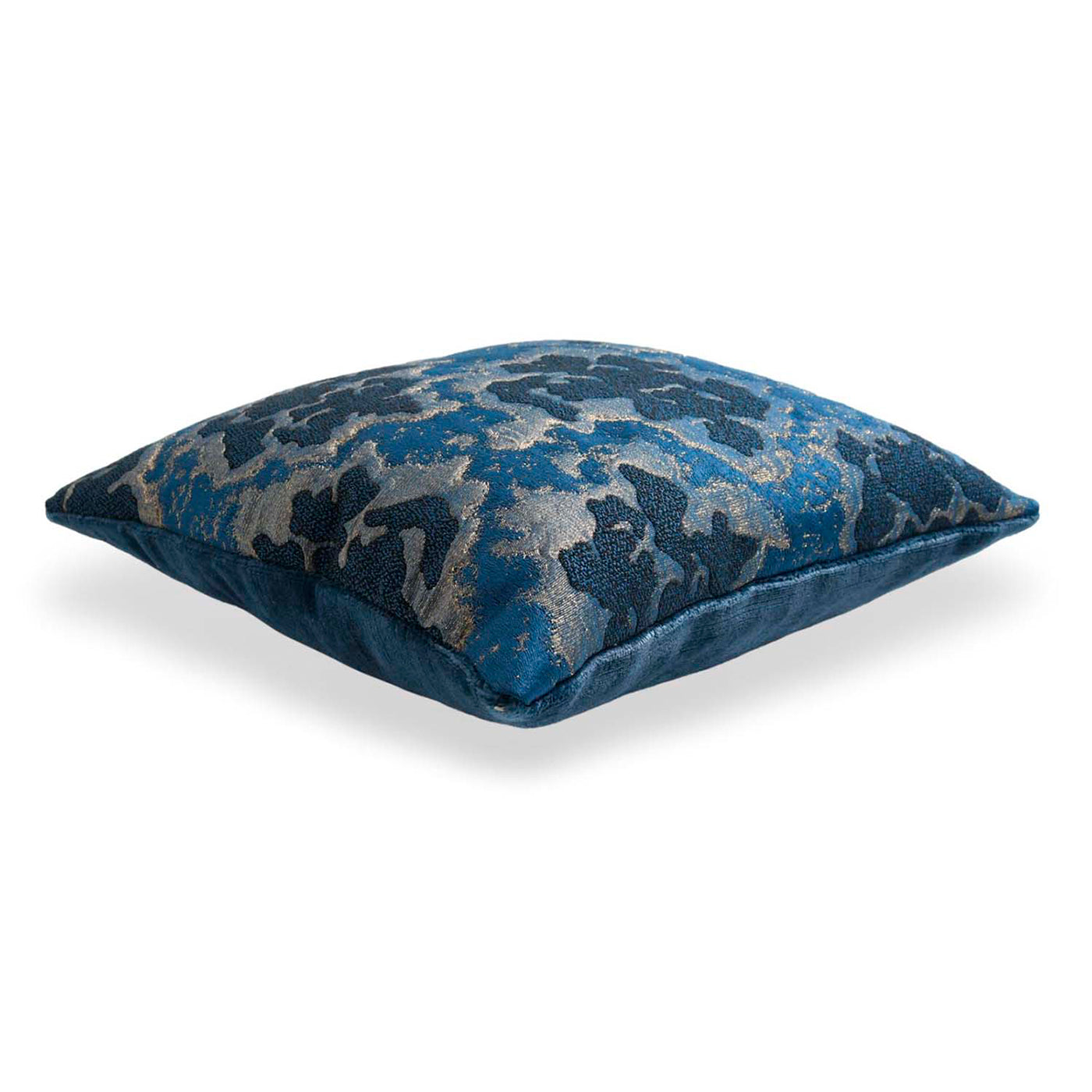 Decorative Blue and Gold Square Cushion - Alternative view 2