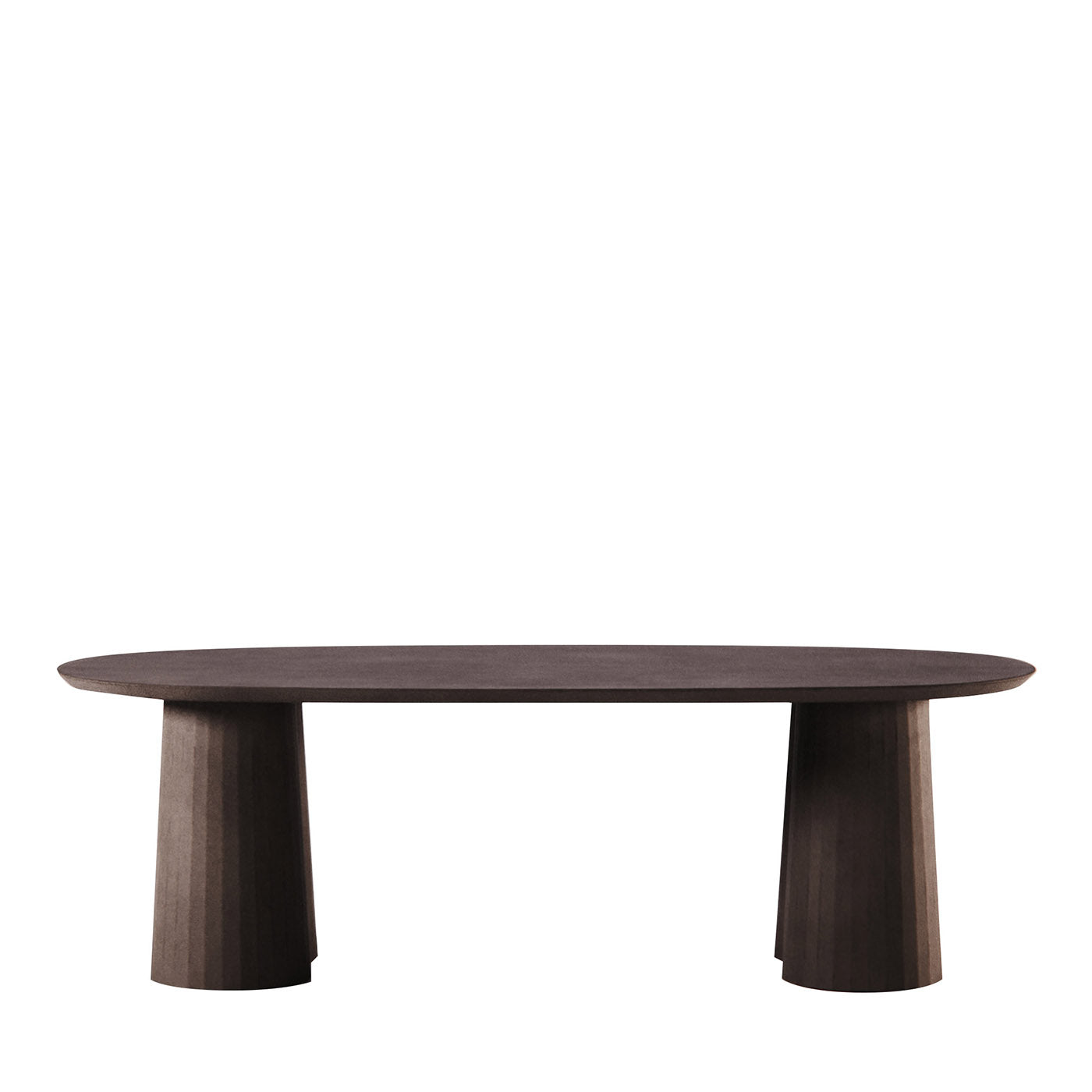 Tavolino ovale Fusto in cioccolato scuro III - Vista principale