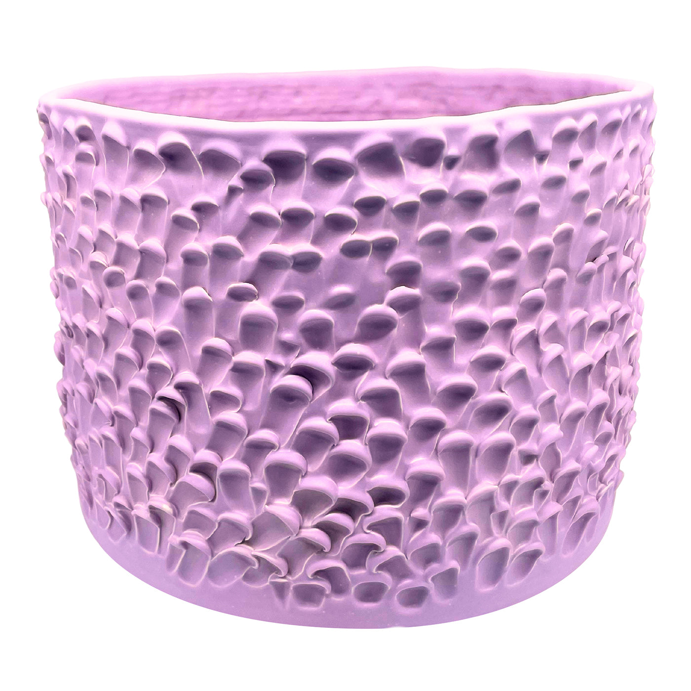 Vaso in Ceramica Tubone Serie Onda Lilla Campanula - Vista principale