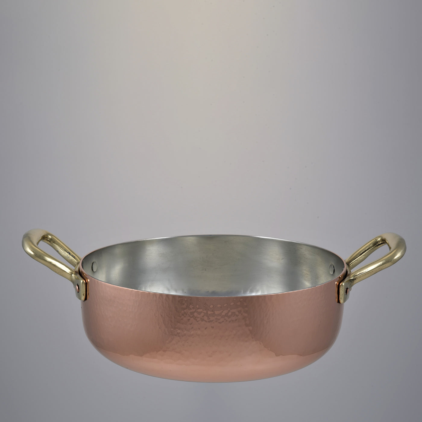 Silver lined 2-Handle Copper Pot with Lid #2 - Alternative view 1