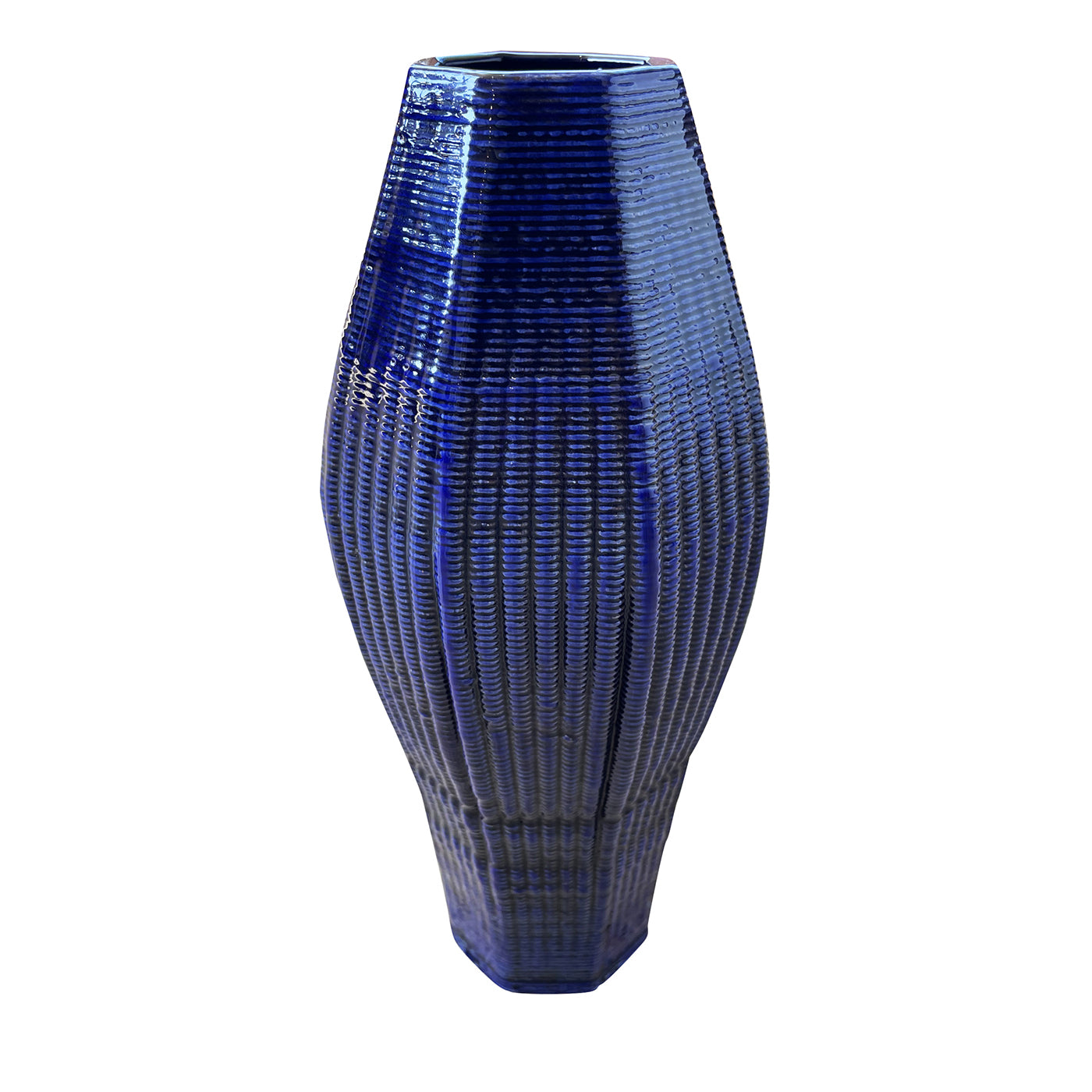Vimini Blue Terracotta Decorative Vase - Main view
