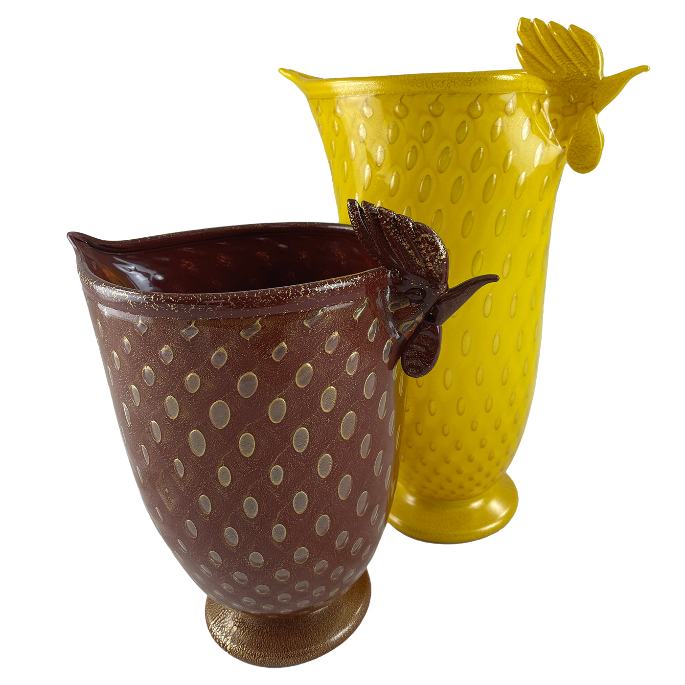 Gallo Tall Zoomorphic Yellow Glass Vase - Alternative view 3