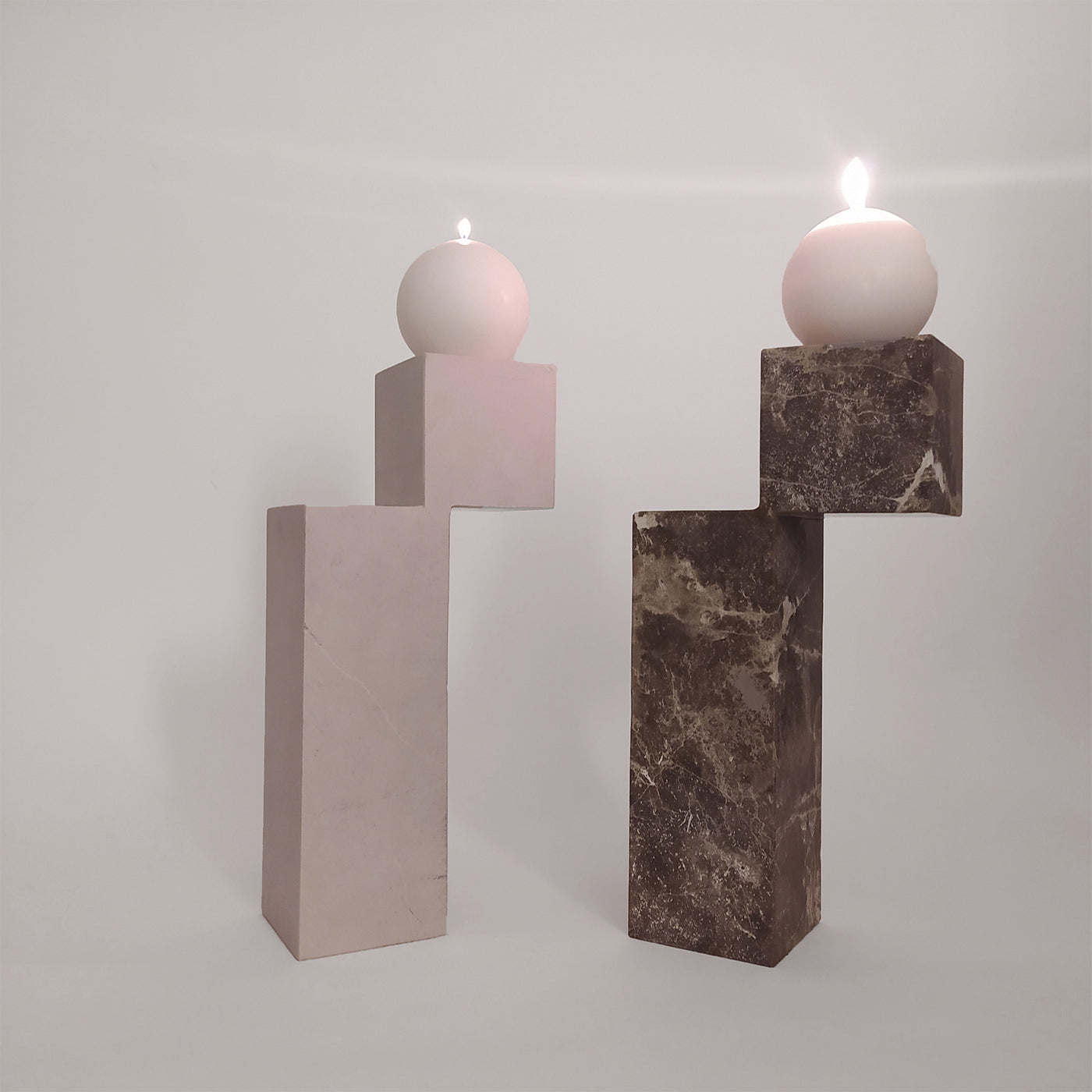 A White Natural Stone Candleholder - Alternative view 3