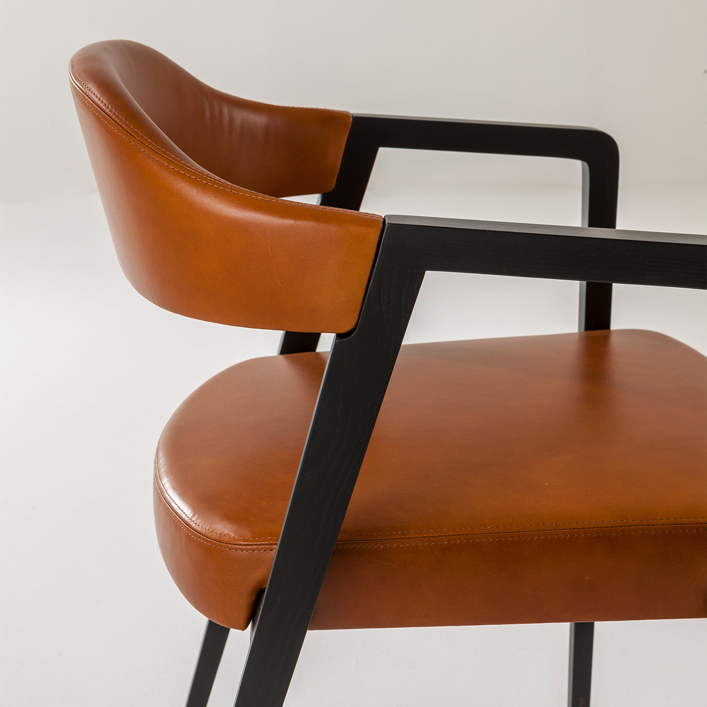 Kris Black Dyed Ash Chair with Leather Seat - Alternative view 3
