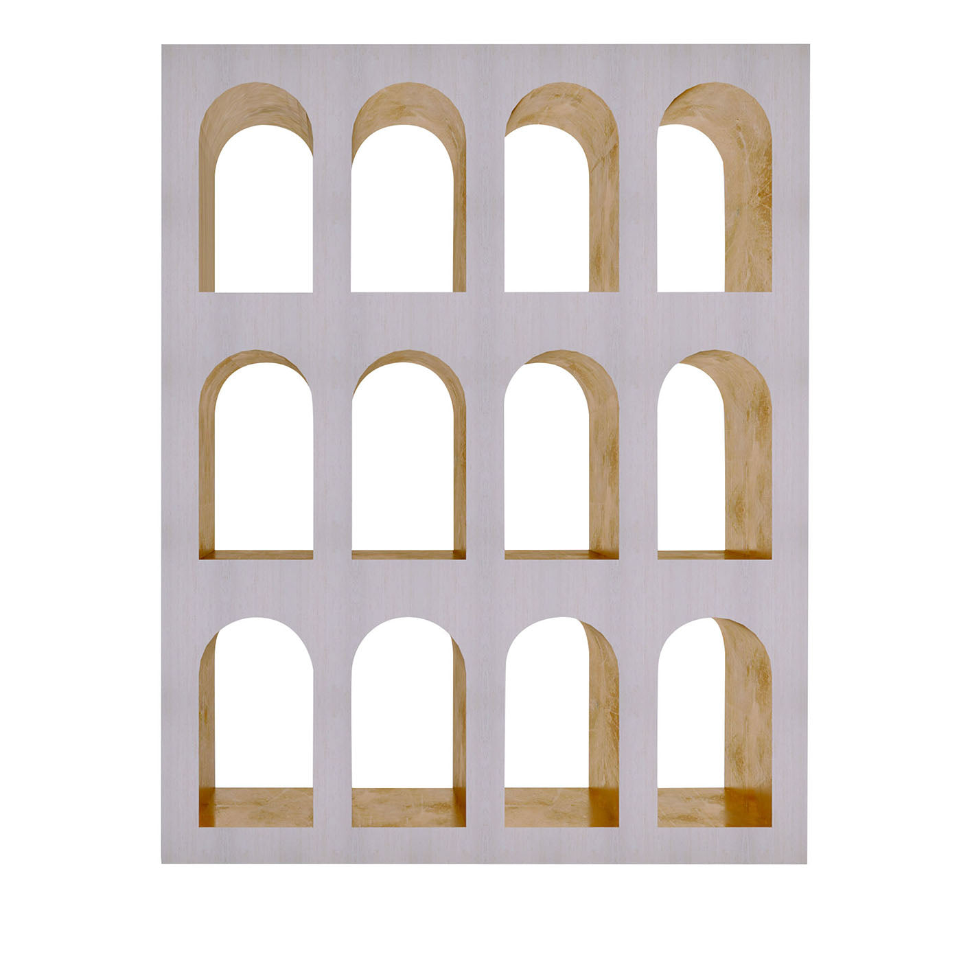 Portici Travertine Marble Bookcase by Sissy Daniele - Main view