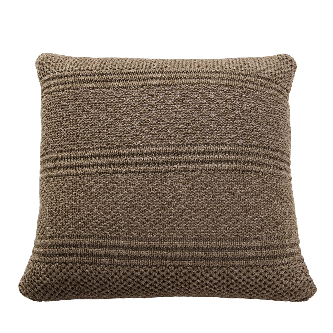 Spinato Patterned Brown Cushion by Barbara Mangini - Main view