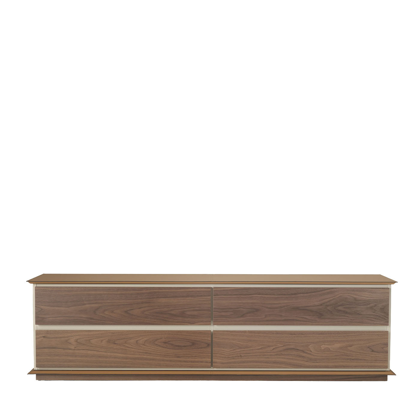 Naviglio 4-Drawer Leather & Wood Sideboard - Main view
