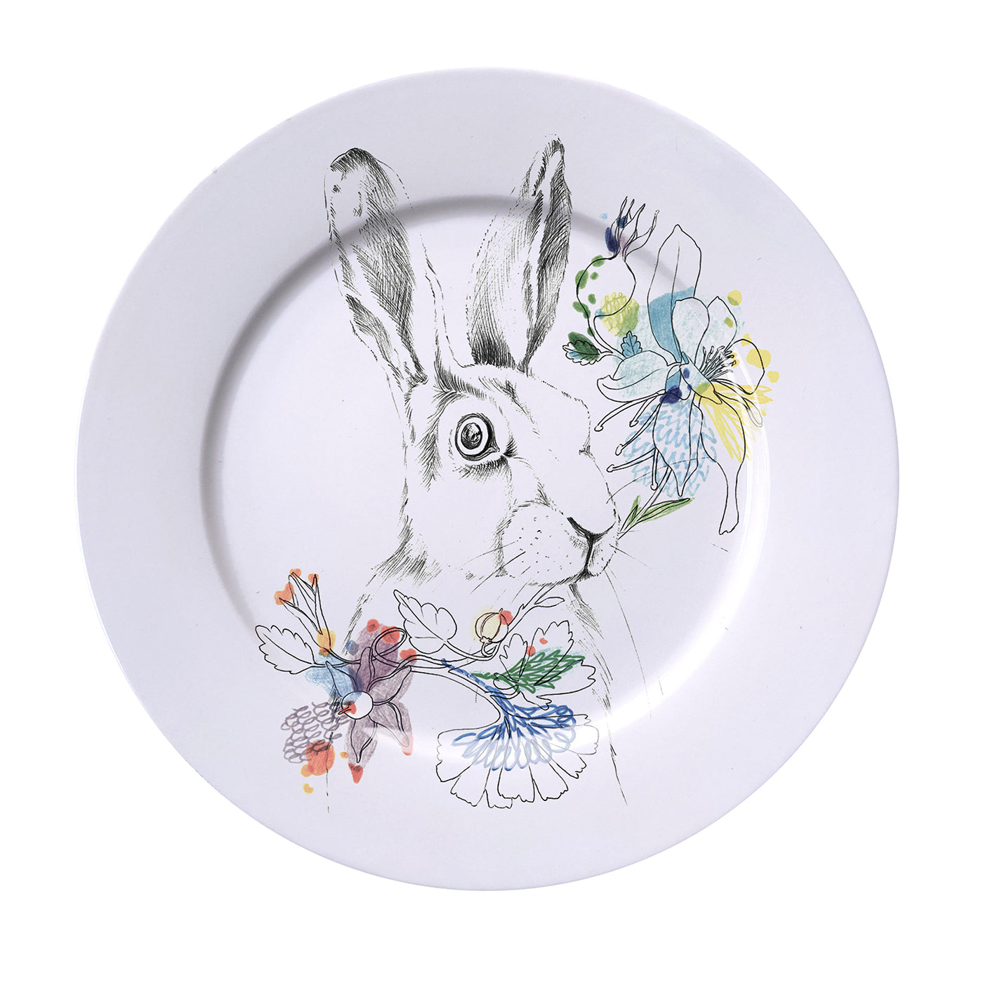 An Ode To The Woods White Tailed Rabbit Dinner Plate - Main view