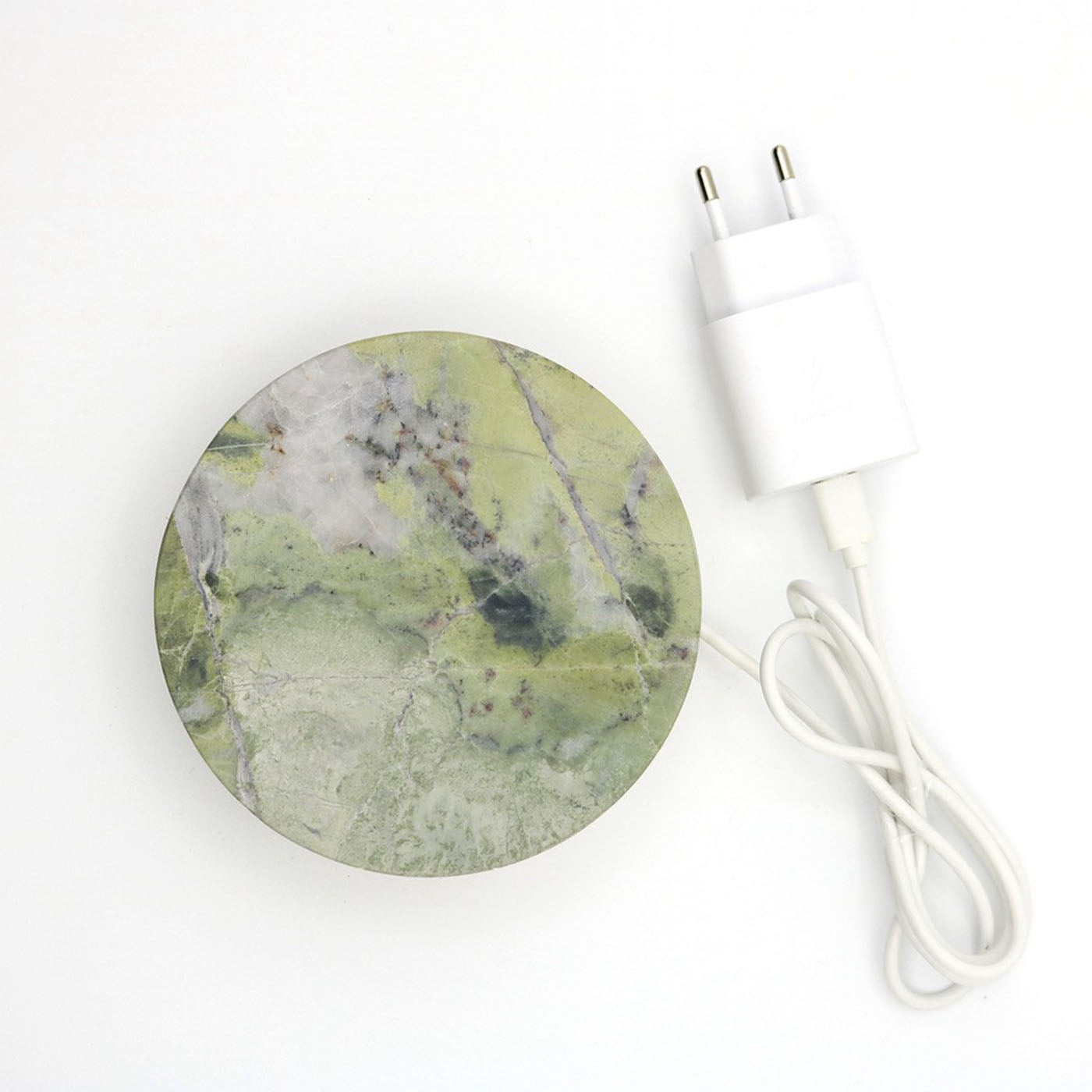 Irish Green Marble Base Small Wireless Charger - Alternative view 2