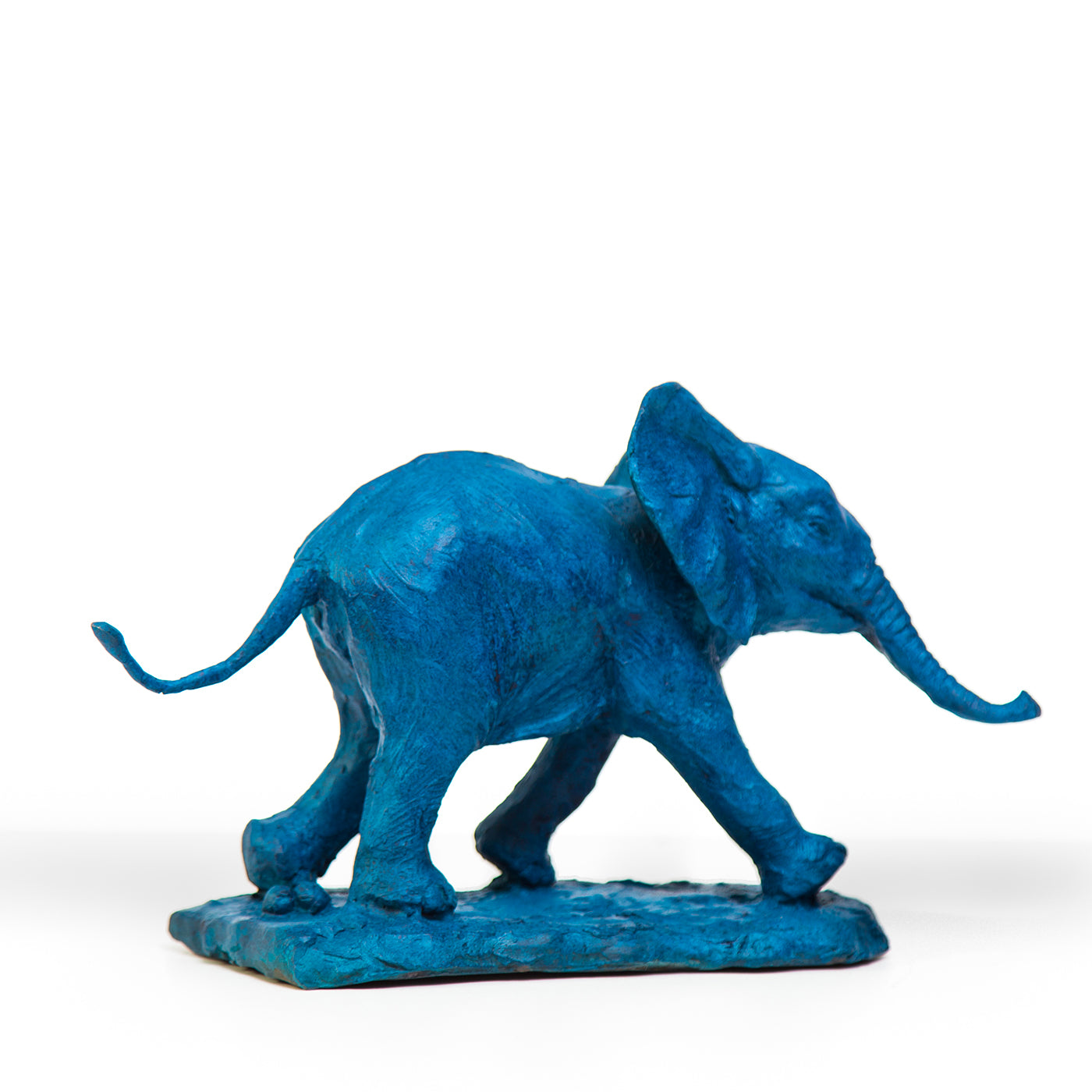 Blue Baby Elephant Sculpture - Alternative view 2