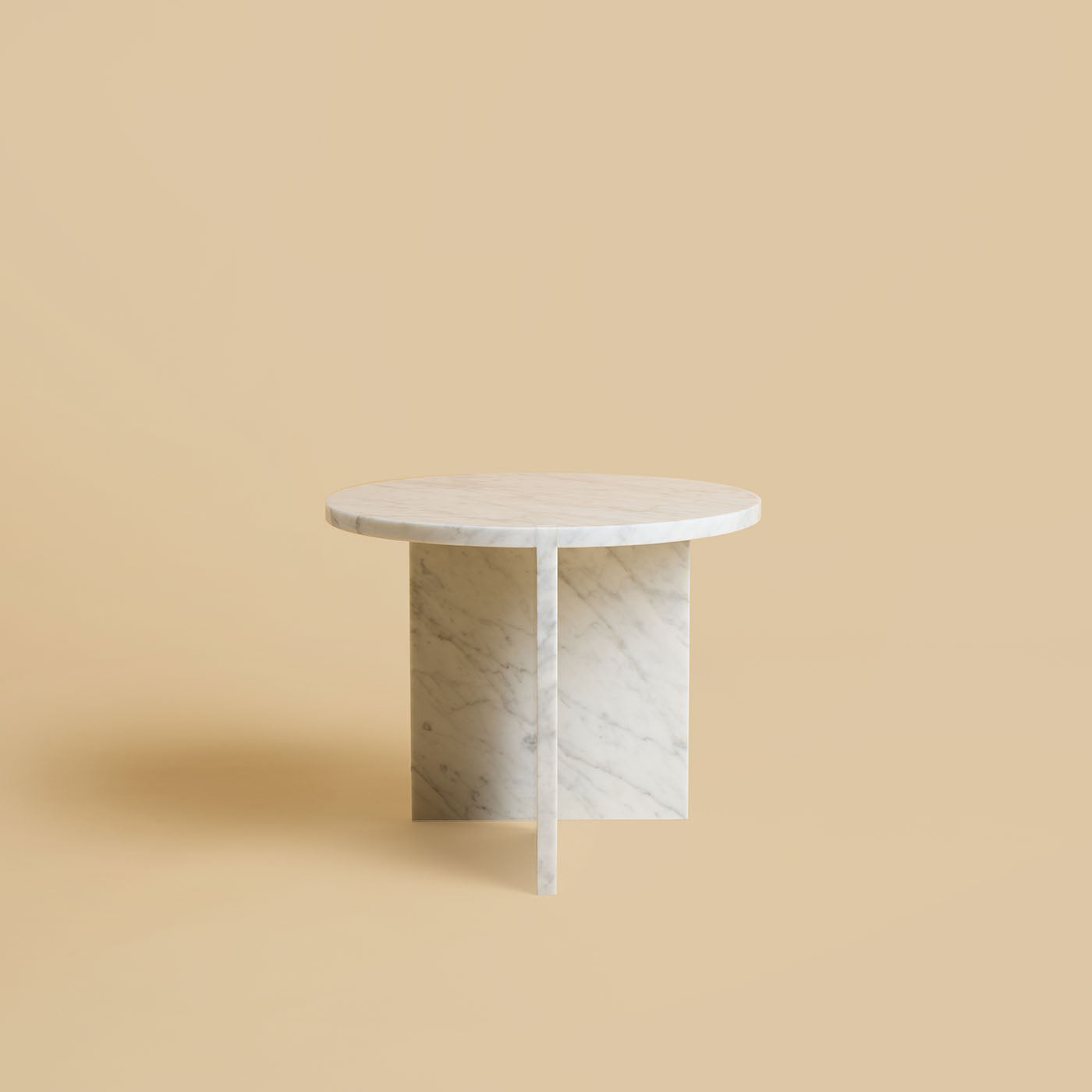 Tavolino Kyushu Bianco Carrara - Vista alternativa 1