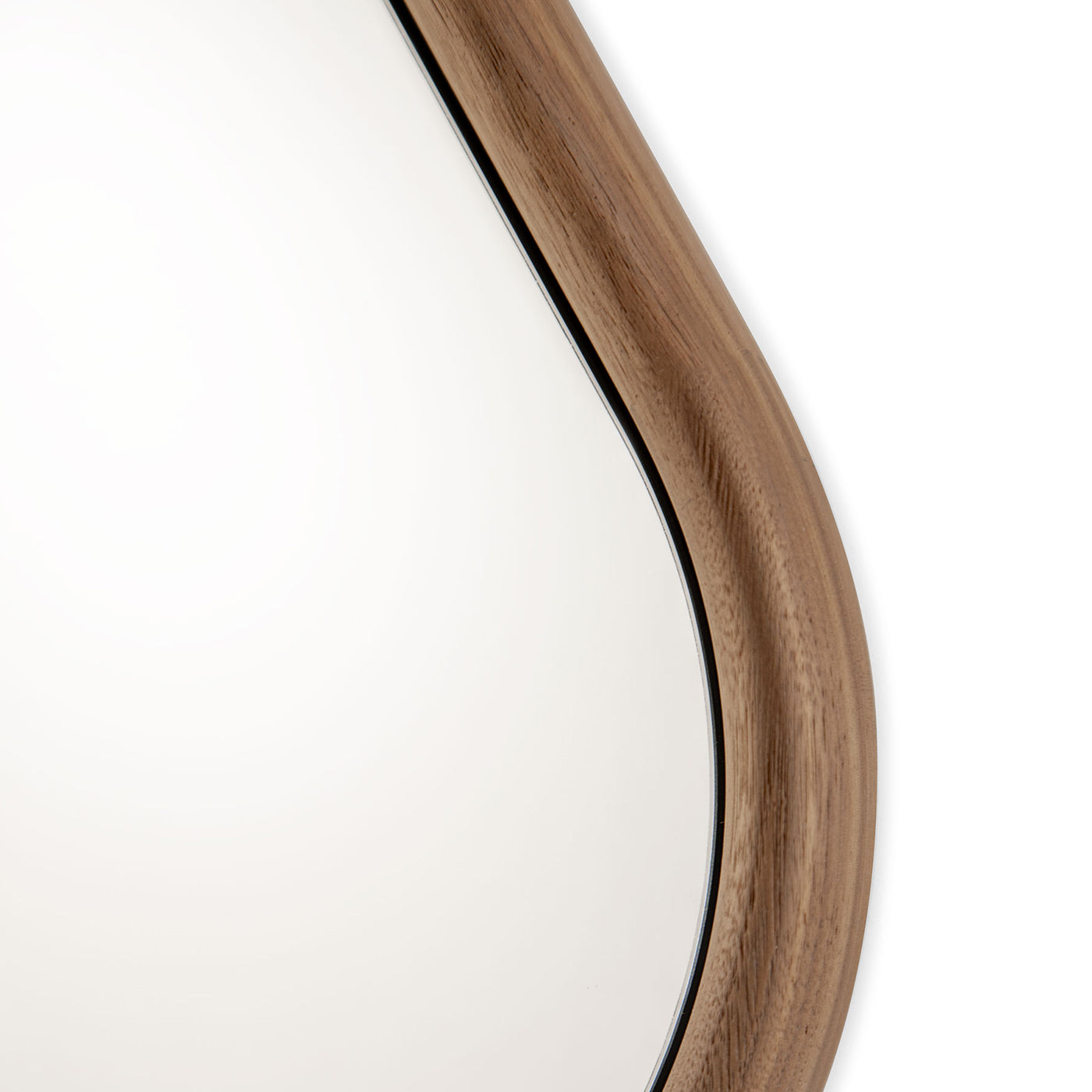 Specchio medio Wood Eye con cornice in noce massiccio - Vista alternativa 3