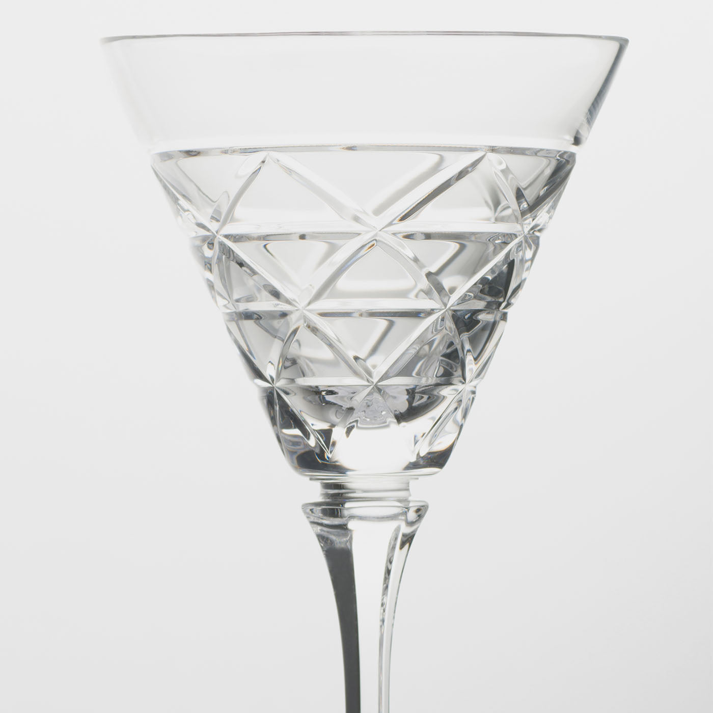 Verre à vin blanc en cristal Triangles - Vue alternative 1