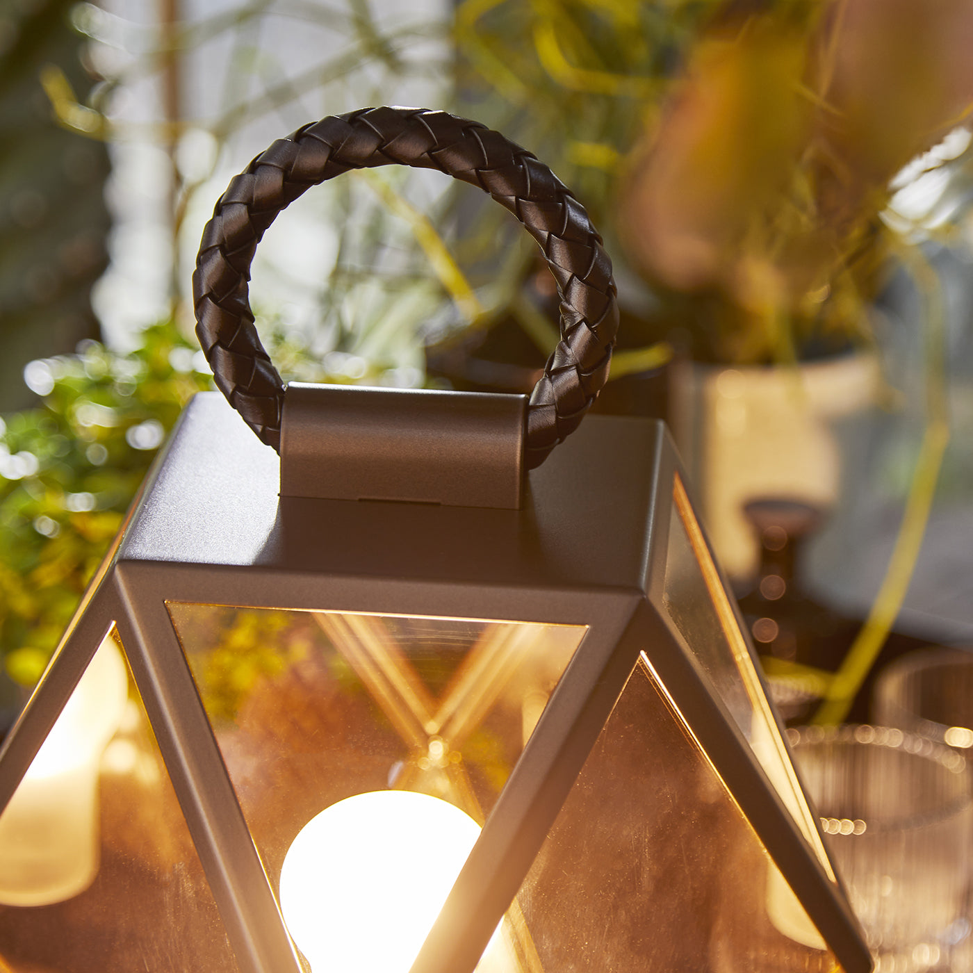 Muse Rechargeable Small Bronzed Outdoor Lantern by Tristan Auer - Alternative view 2