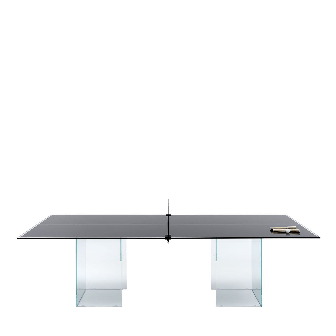 Mesa de ping pong de cristal negro - Vista principal